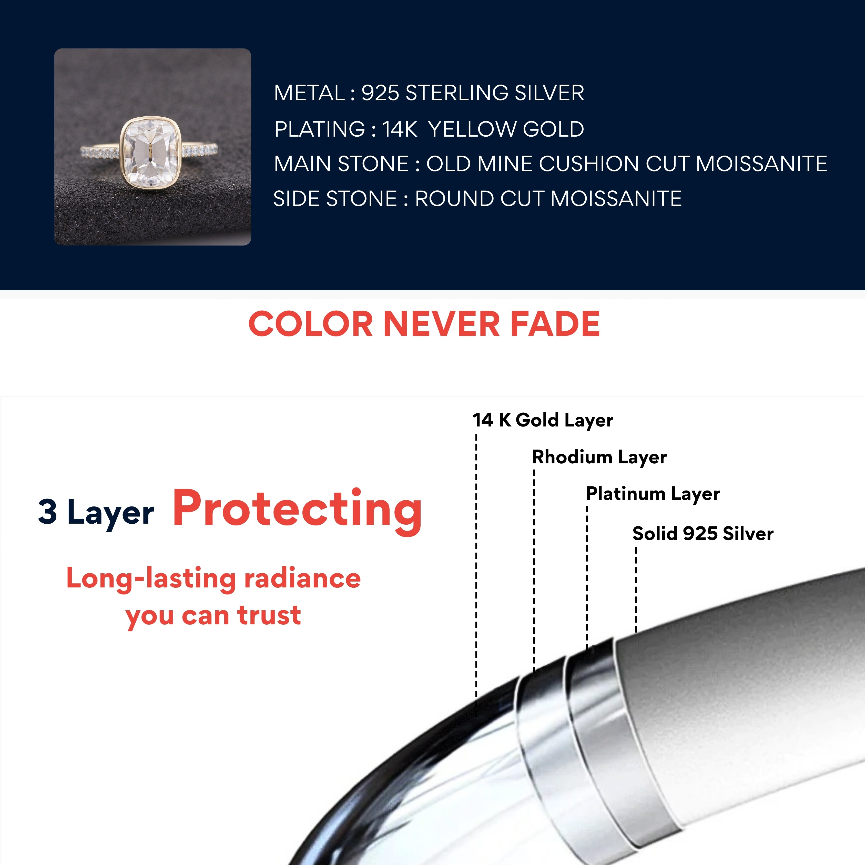 solitaire rings, gold rings, cushion cut engagement ring, gold rings for women, 14k gold rings, white gold rings, lab grown diamond rings, diamond rings for women, diamond rings, valentines gift for her, birthday gift for her, moissanite rings