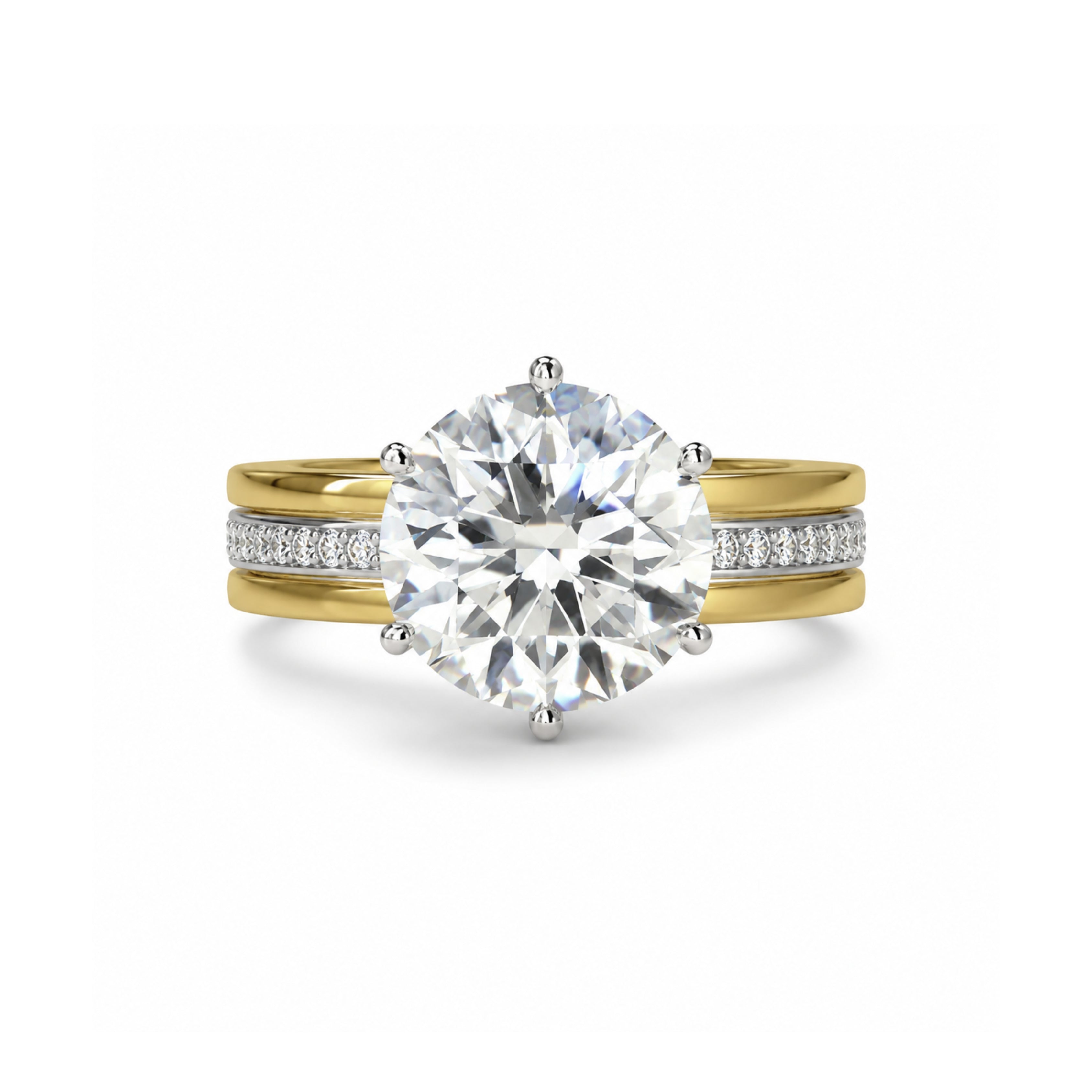 3 carat round moissanite ring, moissanite bridal set, moissanite bridal set rings, gold plated ring, round solitaire ring, round solitaire ring designs, lab grown diamond ring, 2 carat lab grown diamond ring, bridal jewelry set, moissanite rings engagement