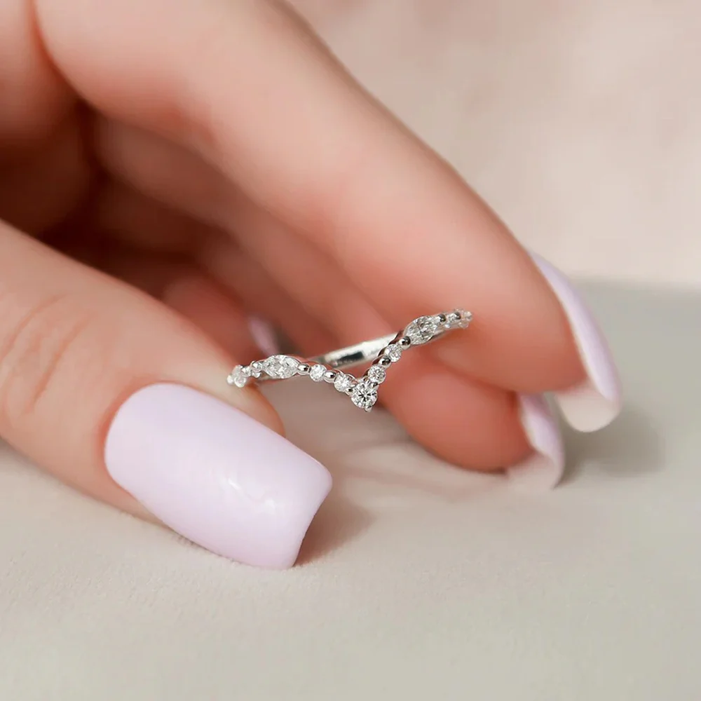 chevron ring, v shaped band, v shaped ring for her, chevron band, round cut diamond ring, round cut engagement ring, gold rings, eternity ring, engagement rings, engagement rings for women, moissanite engagement rings, gold rings for women, 14k gold rings, white gold rings, lab grown diamond rings, diamond rings for women, diamond rings, valentines gift for her, birthday gift for her, moissanite rings, 925 silver rings