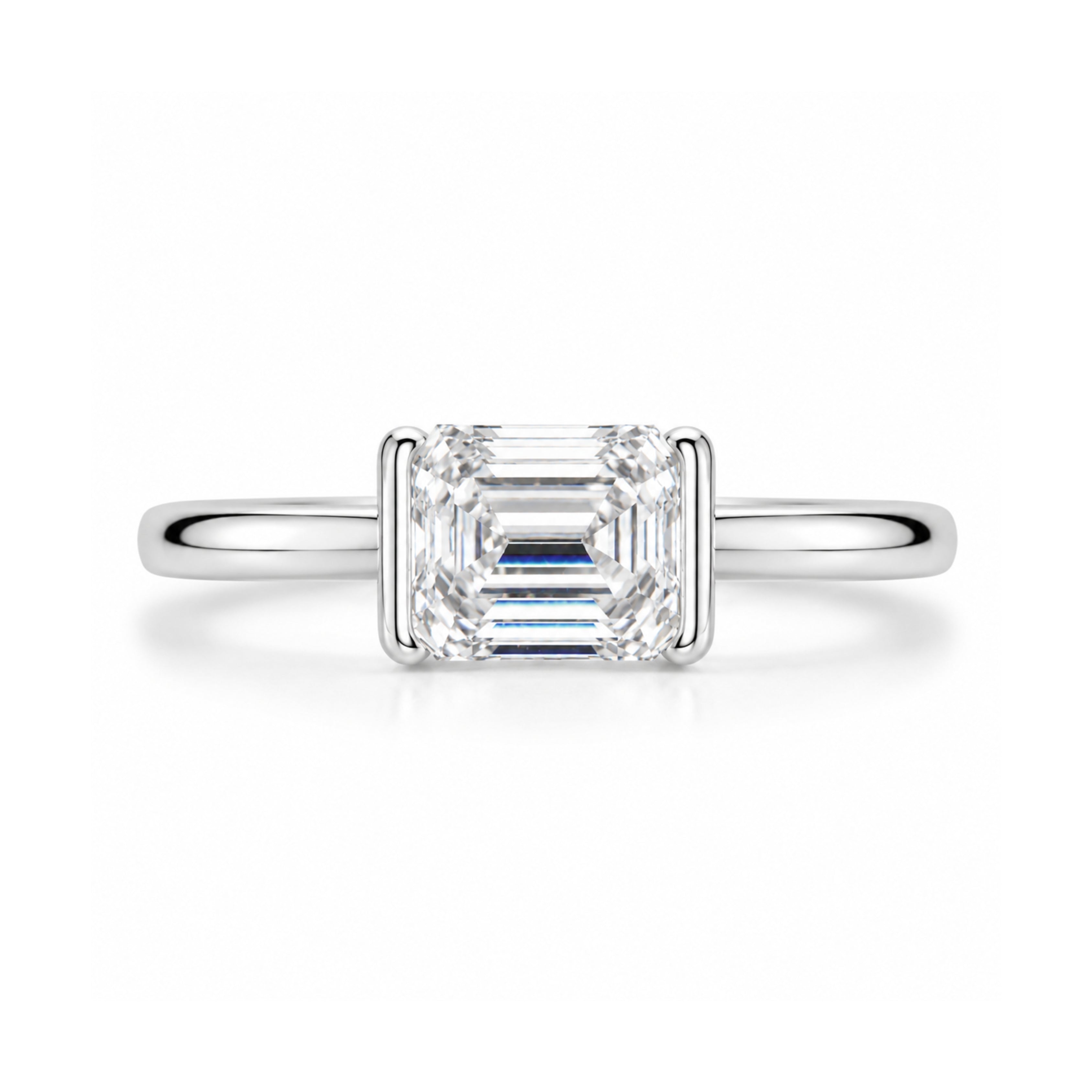 emerald cut diamond ring, solitaire rings, halo rings, gold rings, emerald cut engagement ring, gold rings for women, 14k gold rings, white gold rings, lab grown diamond rings, diamond rings for women, diamond rings, valentines gift for her, birthday gift for her, moissanite rings, 925 silver rings