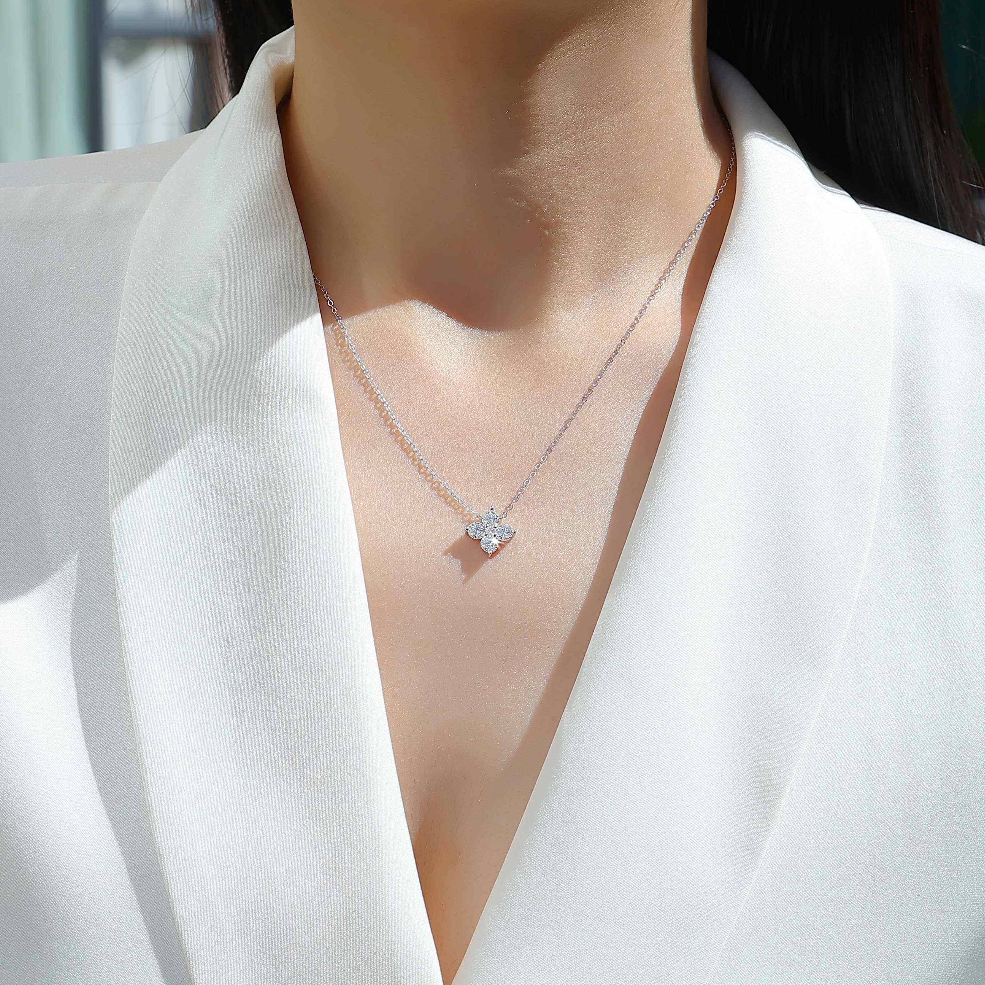 moissanite pendant, pendant necklace, gold pendant necklace, silver pendant necklace, diamond pendant, custom moissanite pendant, gold necklace, gold necklace women, white gold necklace, 14k gold necklace, valentines gift for her, birthday gift for her