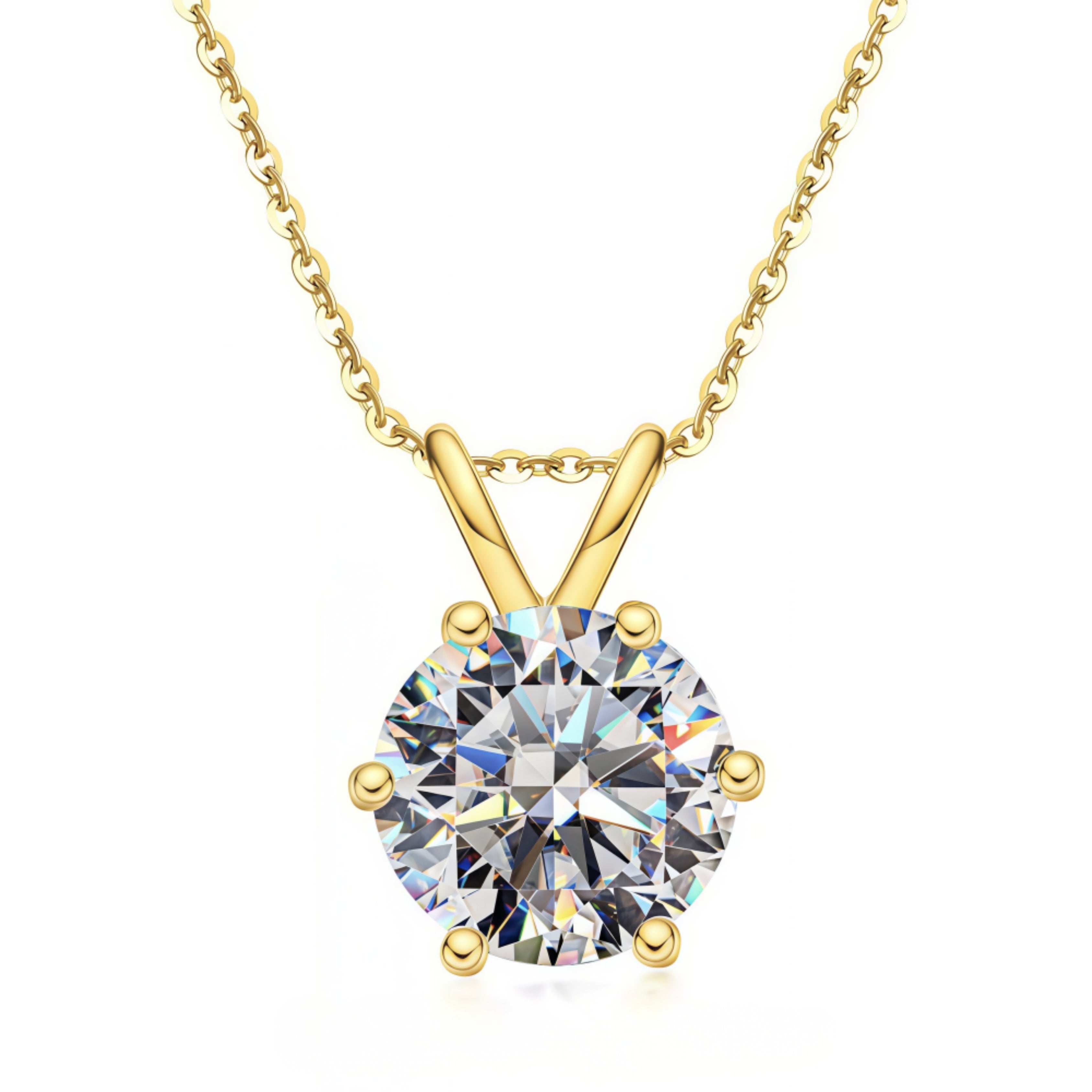 round cut moissanite pendant, solitaire pendant necklace, gold pendant necklace, silver pendant necklace, diamond pendant, custom moissanite pendant, gold necklace, gold necklace women, white gold necklace, 14k gold necklace, valentines gift for her, birthday gift for her, 925 silver necklace