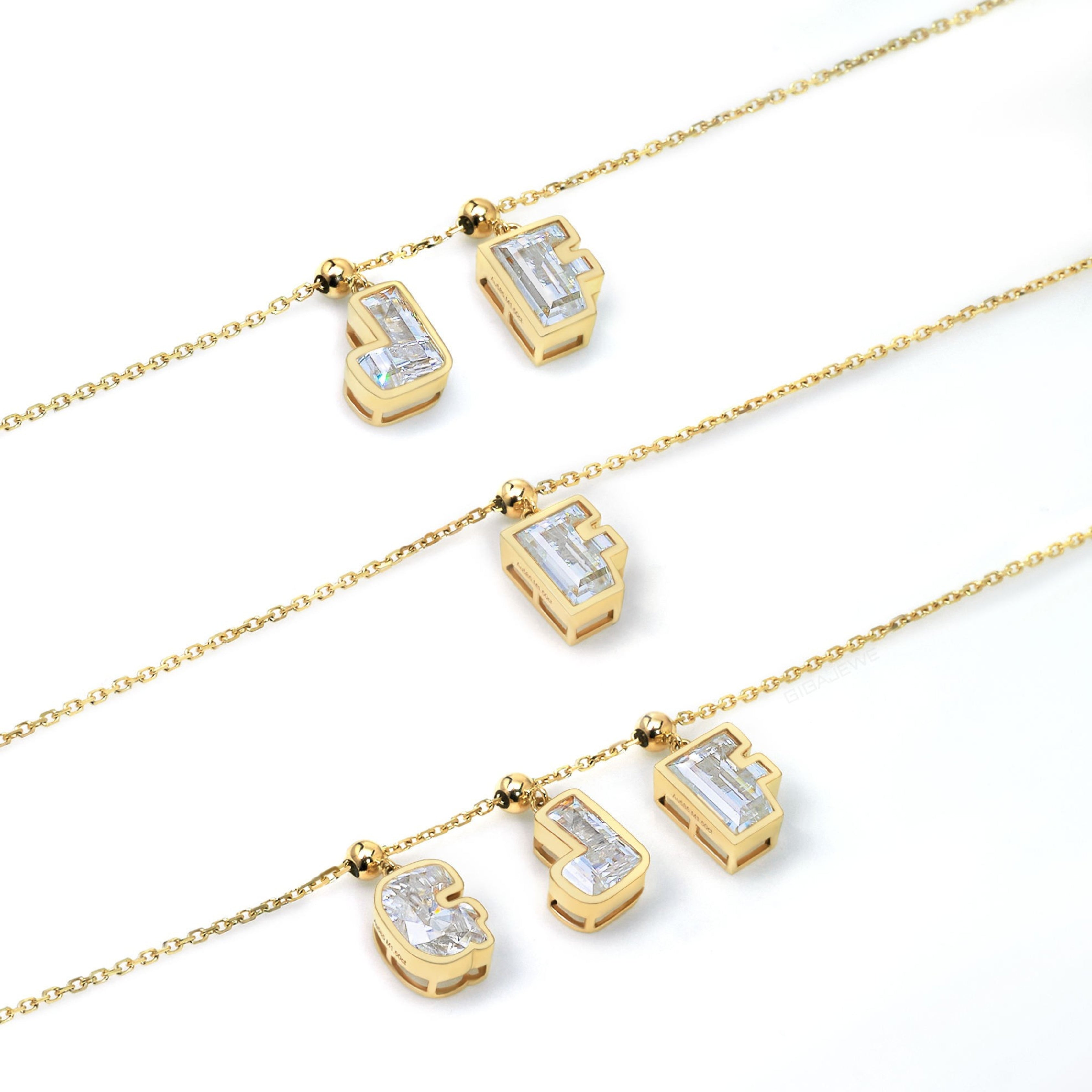 initial letter cut diamond, moissanite pendant, alphabetic pendant necklace, gold pendant necklace, silver pendant necklace, diamond pendant, custom moissanite pendant, gold necklace, gold necklace women, white gold necklace, 14k gold necklace, valentines gift for her, birthday gift for her, luxury statement necklace, moissanite pendant necklace, lab grown diamond pendant