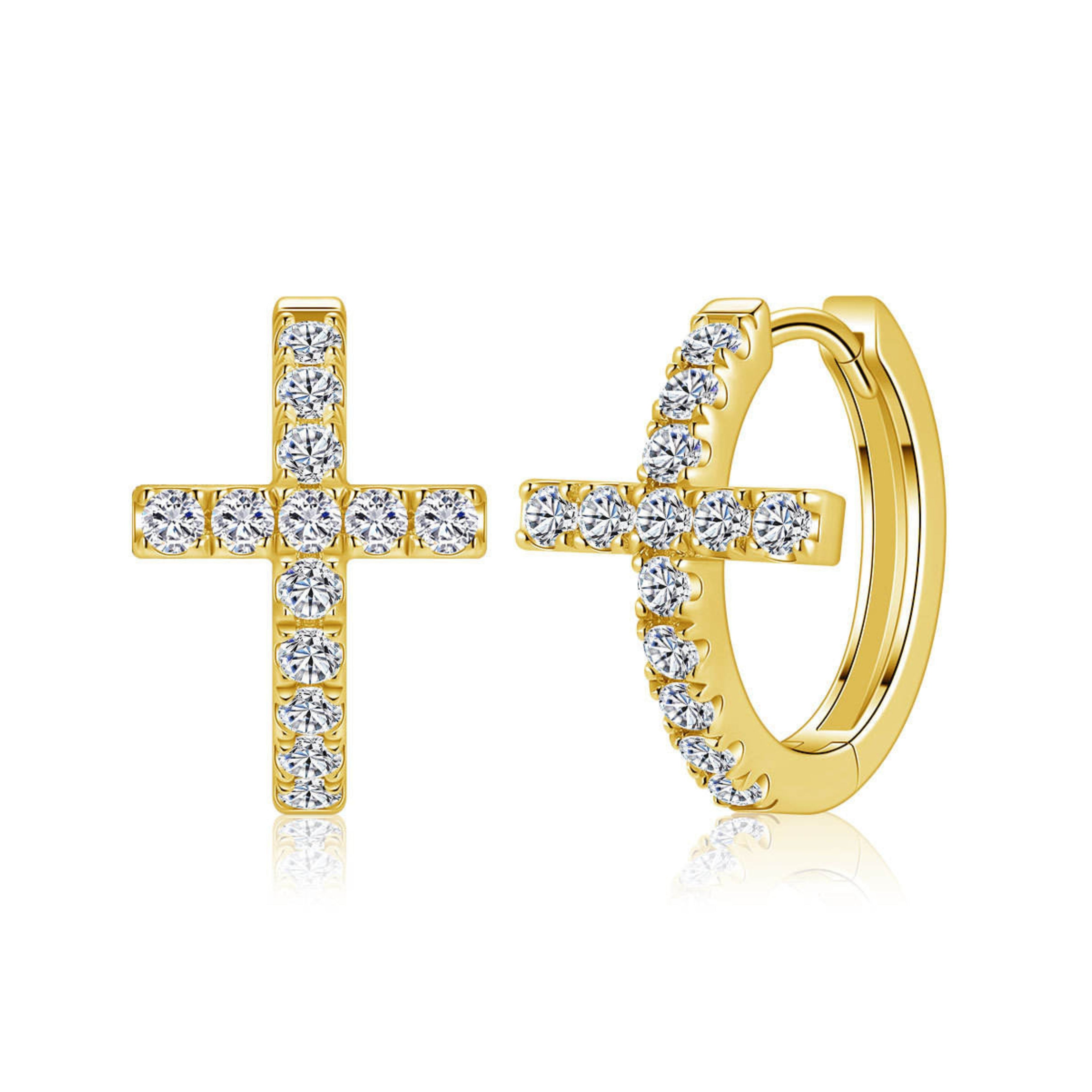 earrings, huggie earrings, cross earrings, diamond earrings, gold earrings, hoop earrings, gold huggie earrings, drop earrings, diamond drop earrings, gold drop earrings, silver drop earrings, lab grown diamond earrings, real diamond earrings, lab created diamond earrings, valentines gift for her, birthday gift for her