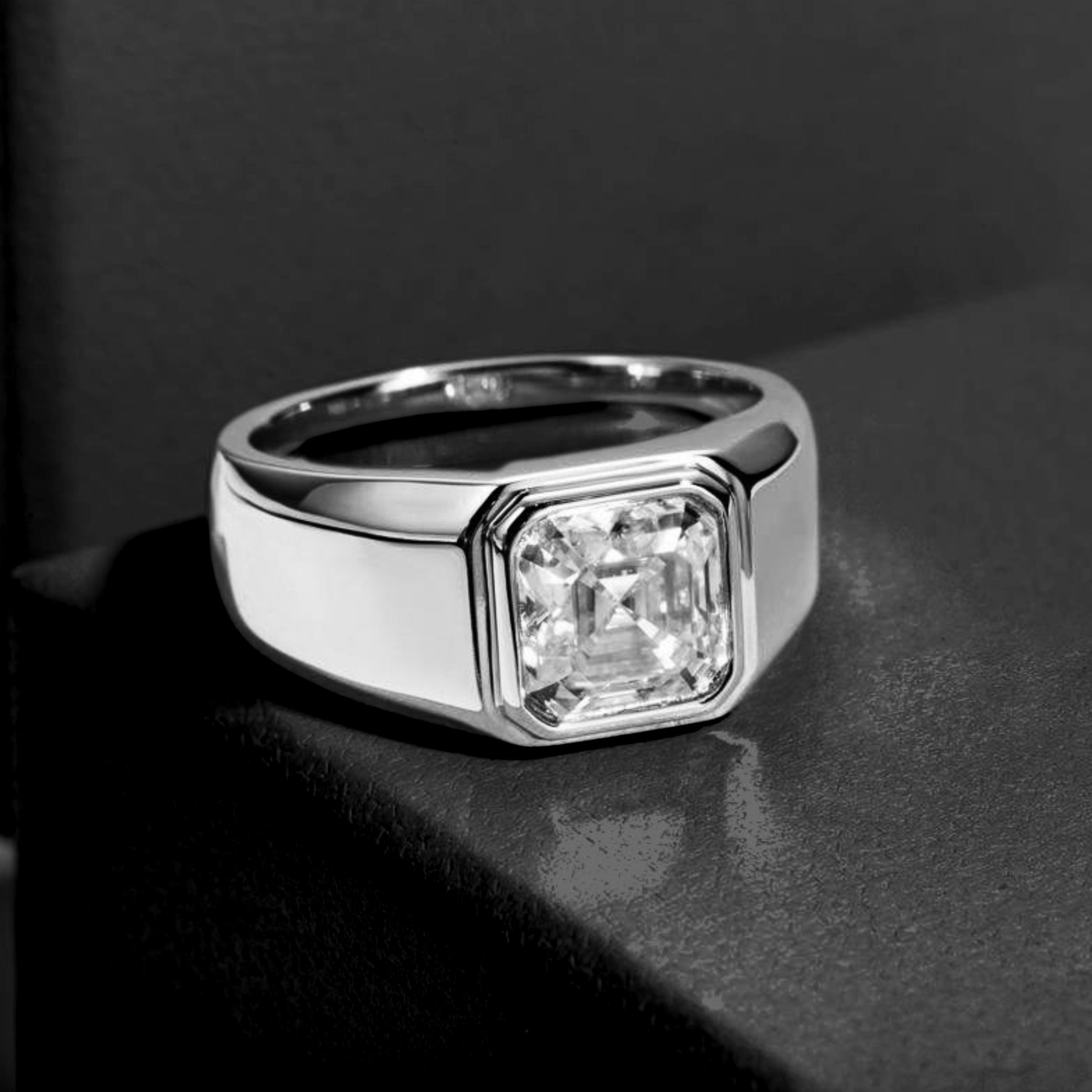 asscher cut diamond ring, asscher cut engagement ring, solitaire rings, halo rings, gold rings, engagement rings, engagement rings for women, moissanite engagement rings, gold rings for women, 14k gold rings, white gold rings, lab grown diamond rings, diamond rings for women, diamond rings, valentines gift for her, birthday gift for her, moissanite rings, 925 silver rings
