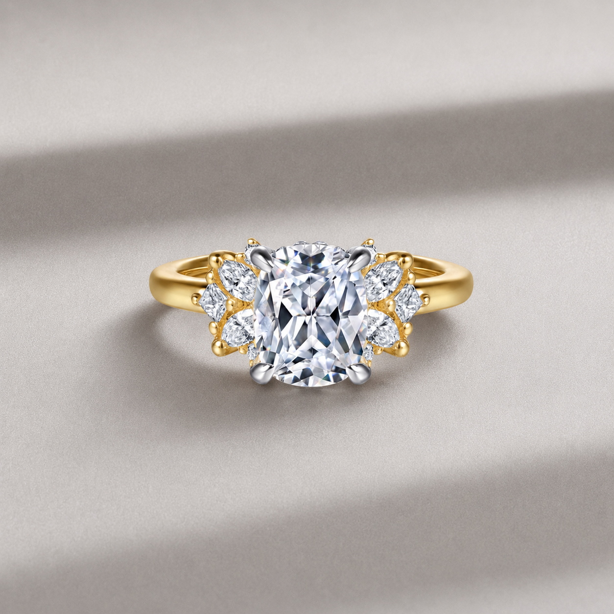 cushion cut diamond ring, solitaire rings, halo rings, gold rings, cushion cut engagement ring, gold rings for women, 14k gold rings, white gold rings, lab grown diamond rings, diamond rings for women, diamond rings, valentines gift for her, birthday gift for her, moissanite rings, 925 silver rings