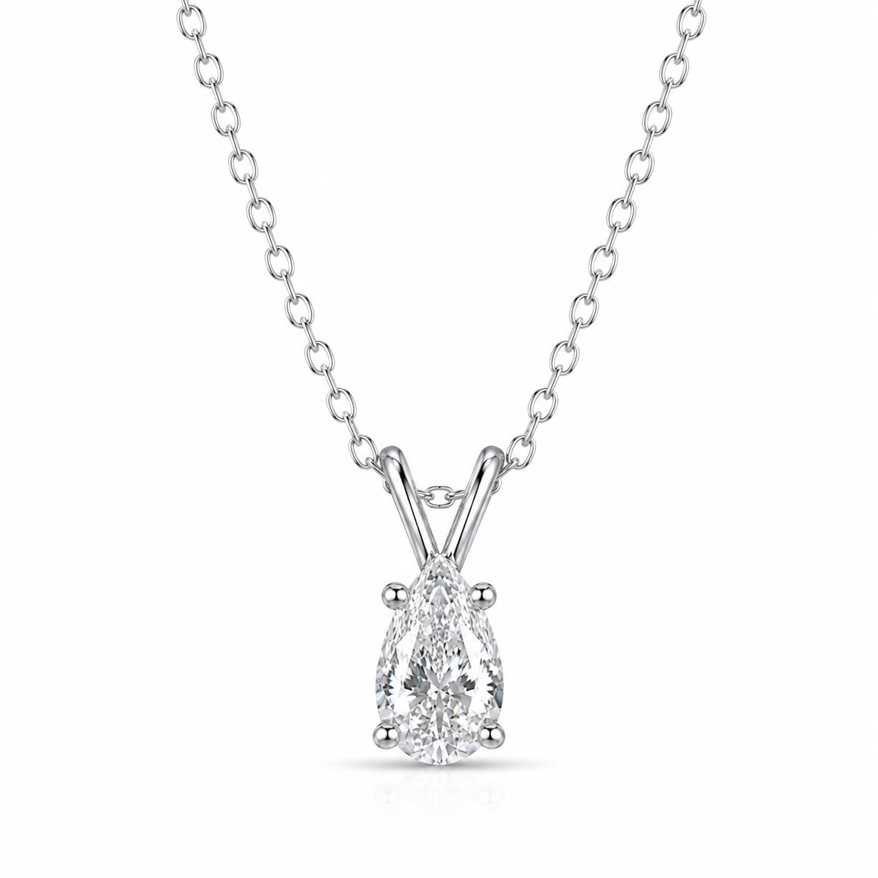 pear cut moissanite pendant, solitaire pendant necklace, gold pendant necklace, silver pendant necklace, diamond pendant, custom moissanite pendant, gold necklace, gold necklace women, white gold necklace, 14k gold necklace, valentines gift for her, birthday gift for her, 925 silver necklace