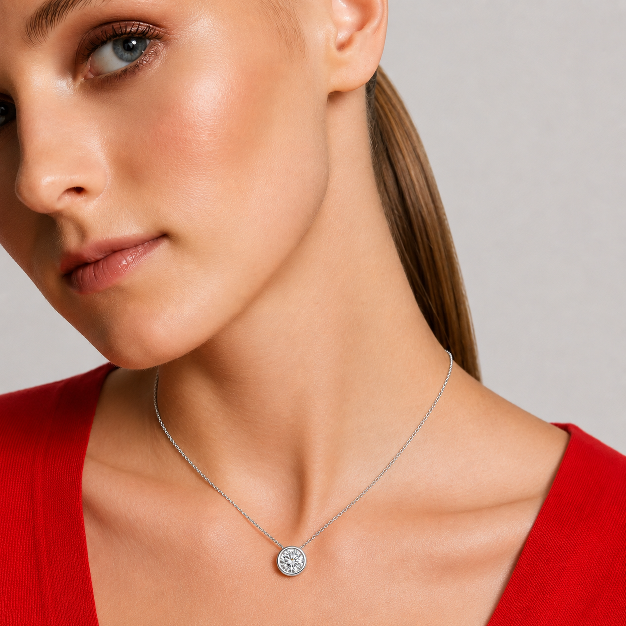 moissanite pendant, pendant necklace, gold pendant necklace, silver pendant necklace, diamond pendant, custom moissanite pendant, gold necklace, gold necklace women, white gold necklace, 14k gold necklace, valentines gift for her, birthday gift for her