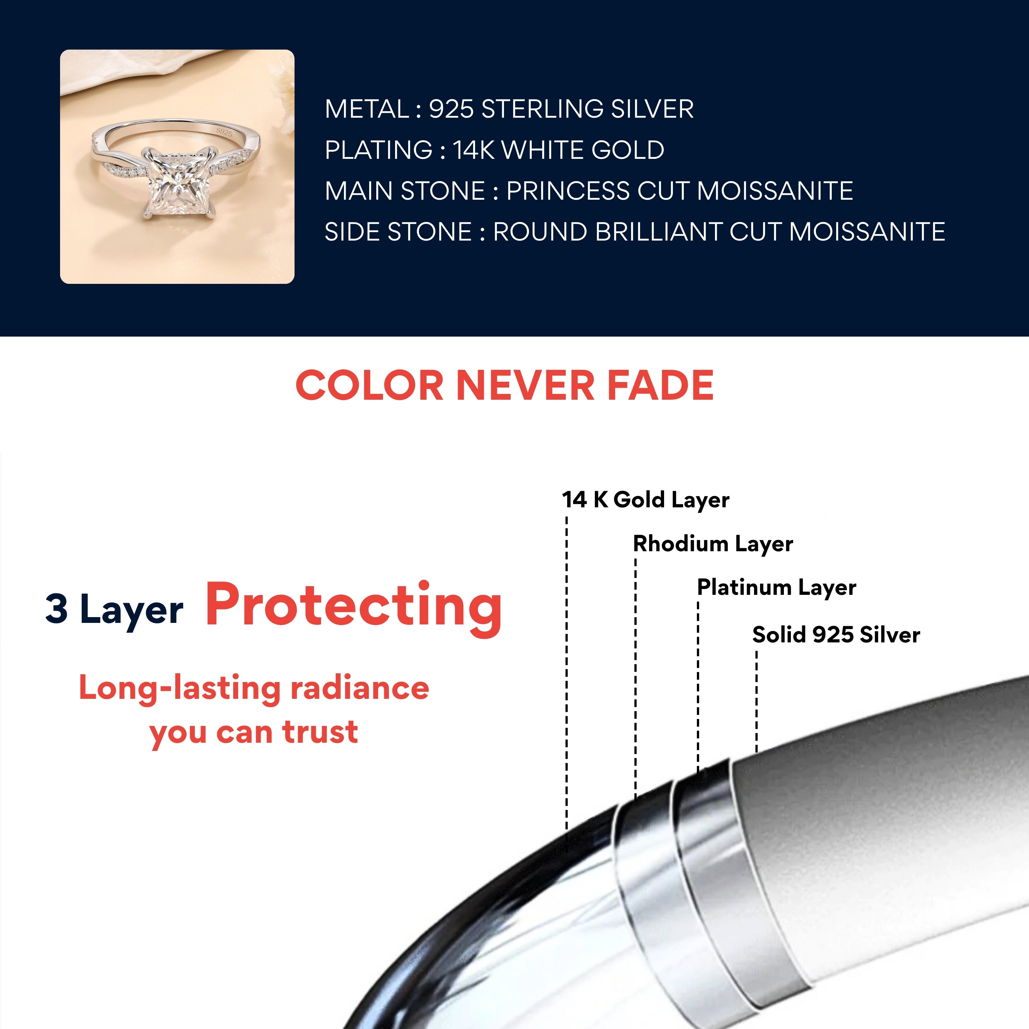 princess cut diamond ring, solitaire rings, halo rings, gold rings, princess cut engagement ring, gold rings for women, 14k gold rings, white gold rings, lab grown diamond rings, diamond rings for women, diamond rings, valentines gift for her, birthday gift for her, moissanite rings, 925 silver rings