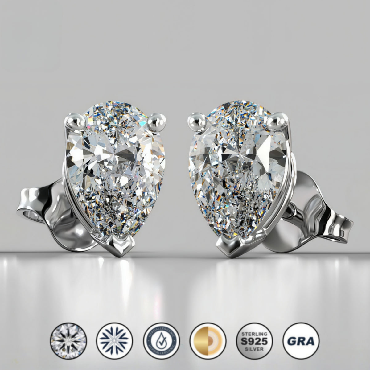 studs, diamond earrings, gold earrings, earrings for women, stud earrings, diamond stud earrings, van cleef earrings, dior earrings, moissanite earrings, silver earrings, sterling silver earrings, silver earrings for women, gift for her, valentines gift for her, birthday gift for her, solitaire studs, moiss