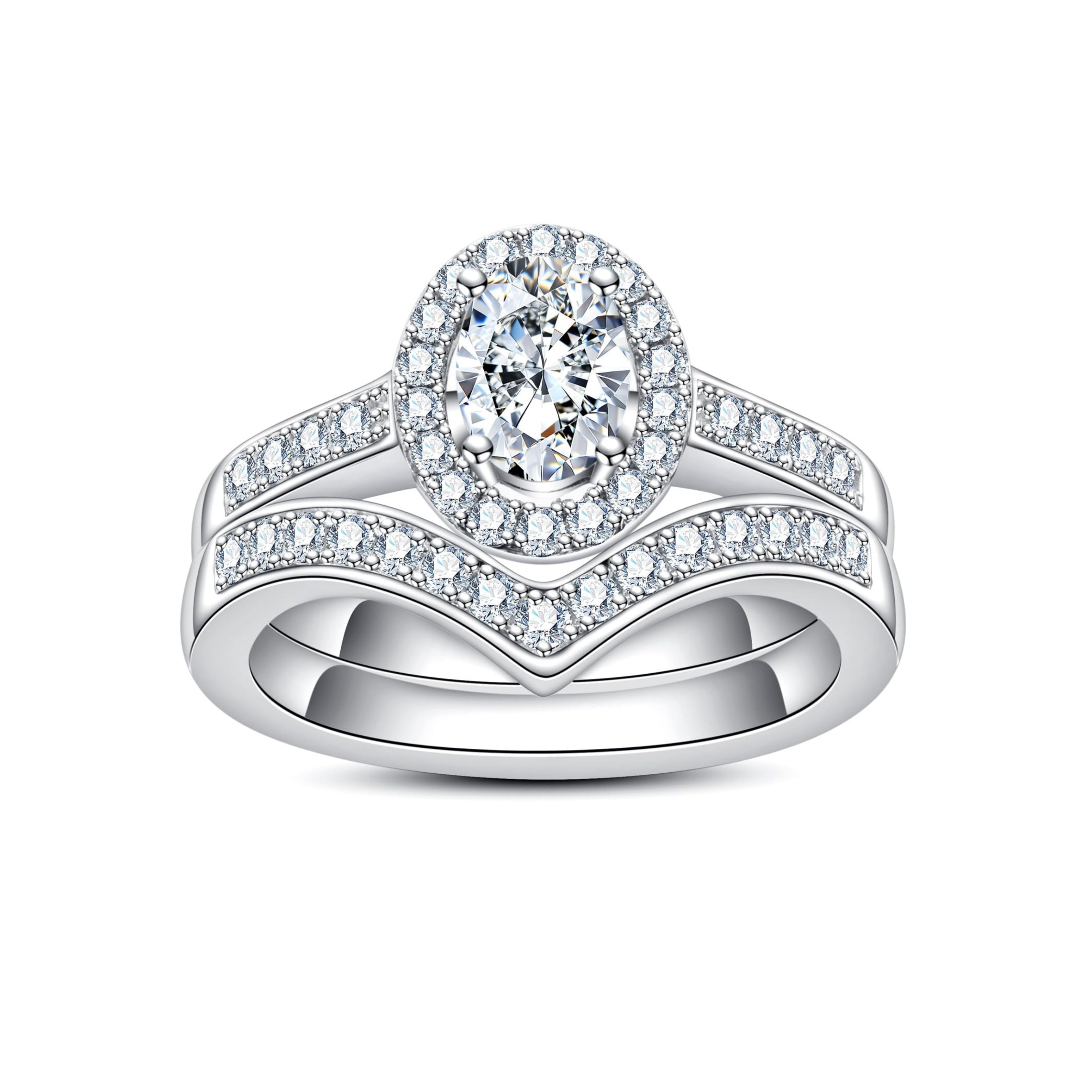 bridal ring set, emerald cut ring, wedding ring set, engagement and wedding ring set, solitaire rings, gold rings, emerald cut engagement ring, gold rings for women, 14k gold rings, white gold rings, lab grown diamond rings, diamond rings for women, diamond rings, valentines gift for her, birthday gift for her, moissanite rings