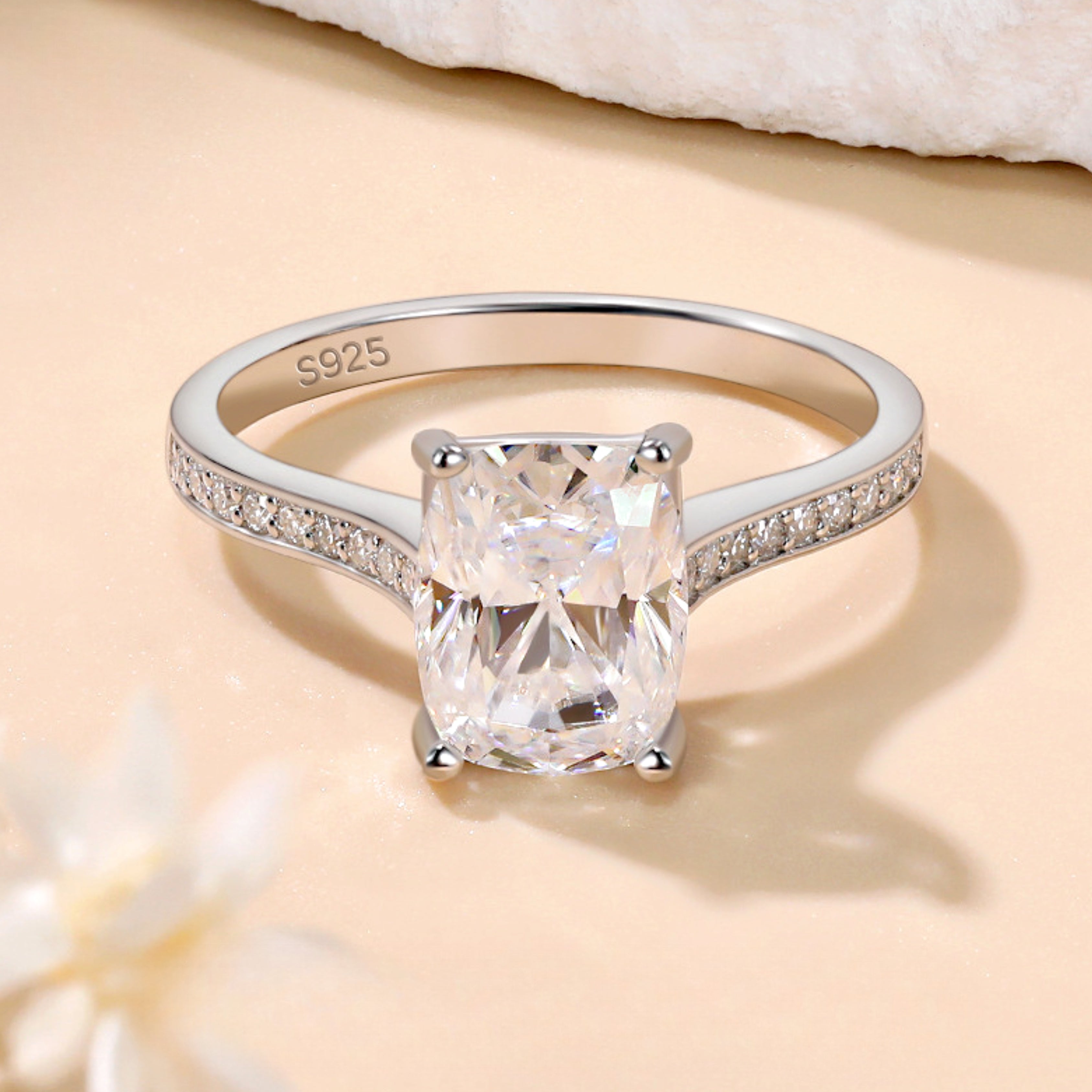 cushion cut diamond ring, solitaire rings, halo rings, gold rings, cushion cut engagement ring, gold rings for women, 14k gold rings, white gold rings, lab grown diamond rings, diamond rings for women, diamond rings, valentines gift for her, birthday gift for her, moissanite rings, 925 silver rings