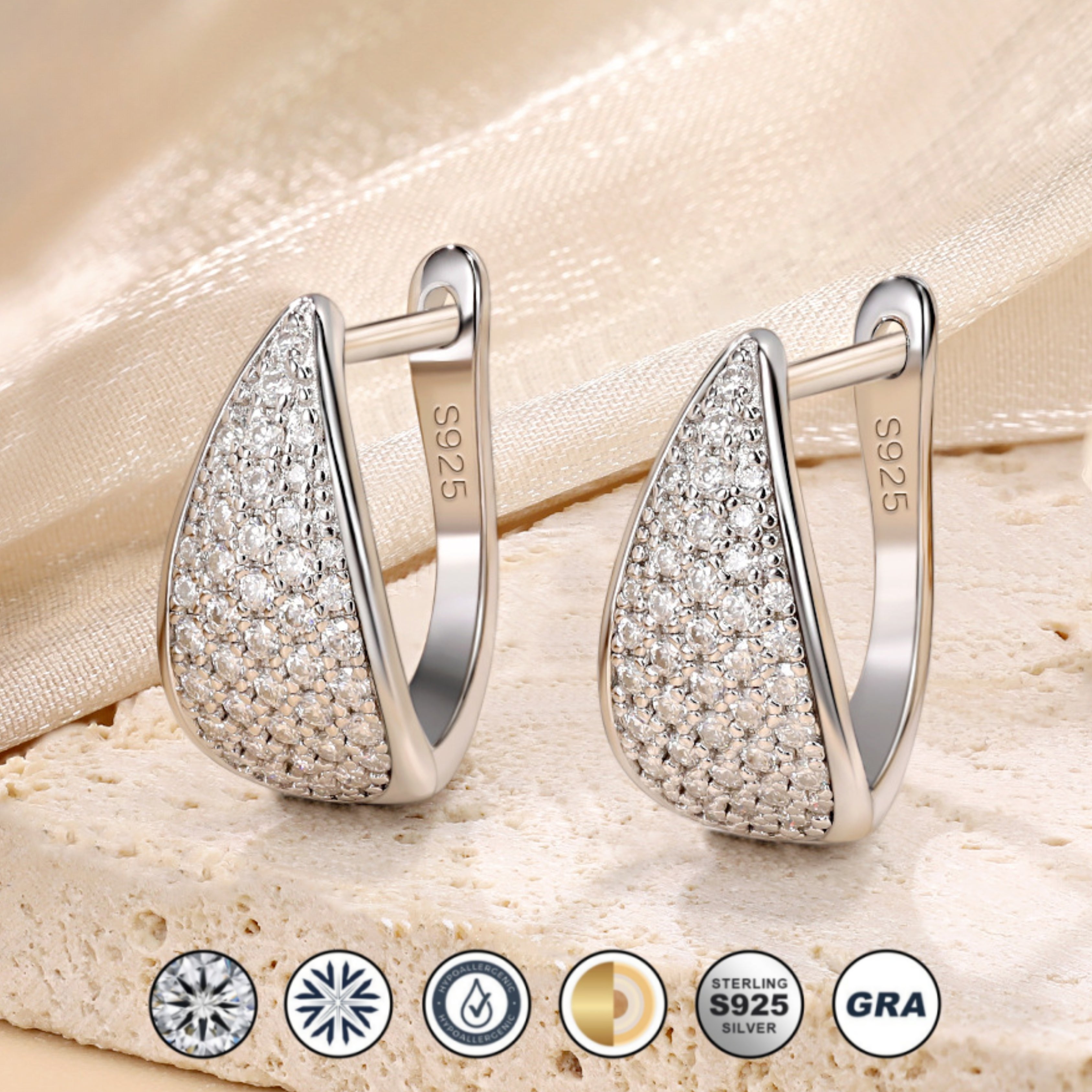 hoop earrings, silver hoop earrings, diamond hoop earrings, huggie hoop earrings, earrings, huggie earrings, diamond earrings, gold earrings, gold huggie earrings, drop earrings, lab grown diamond earrings, real diamond earrings, lab created diamond earrings, valentines gift for her, birthday gift for her