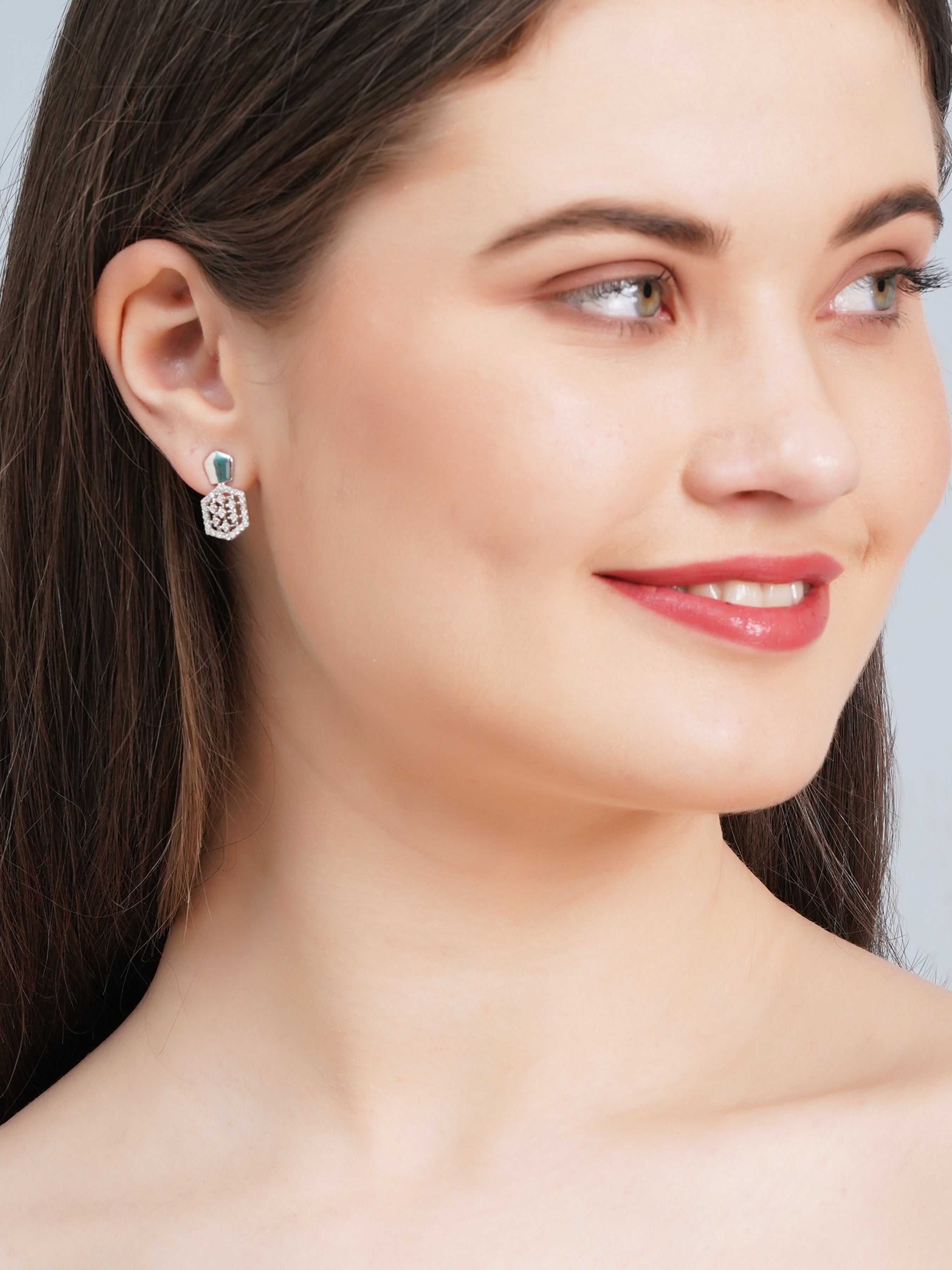 White Gold Plated Earrings