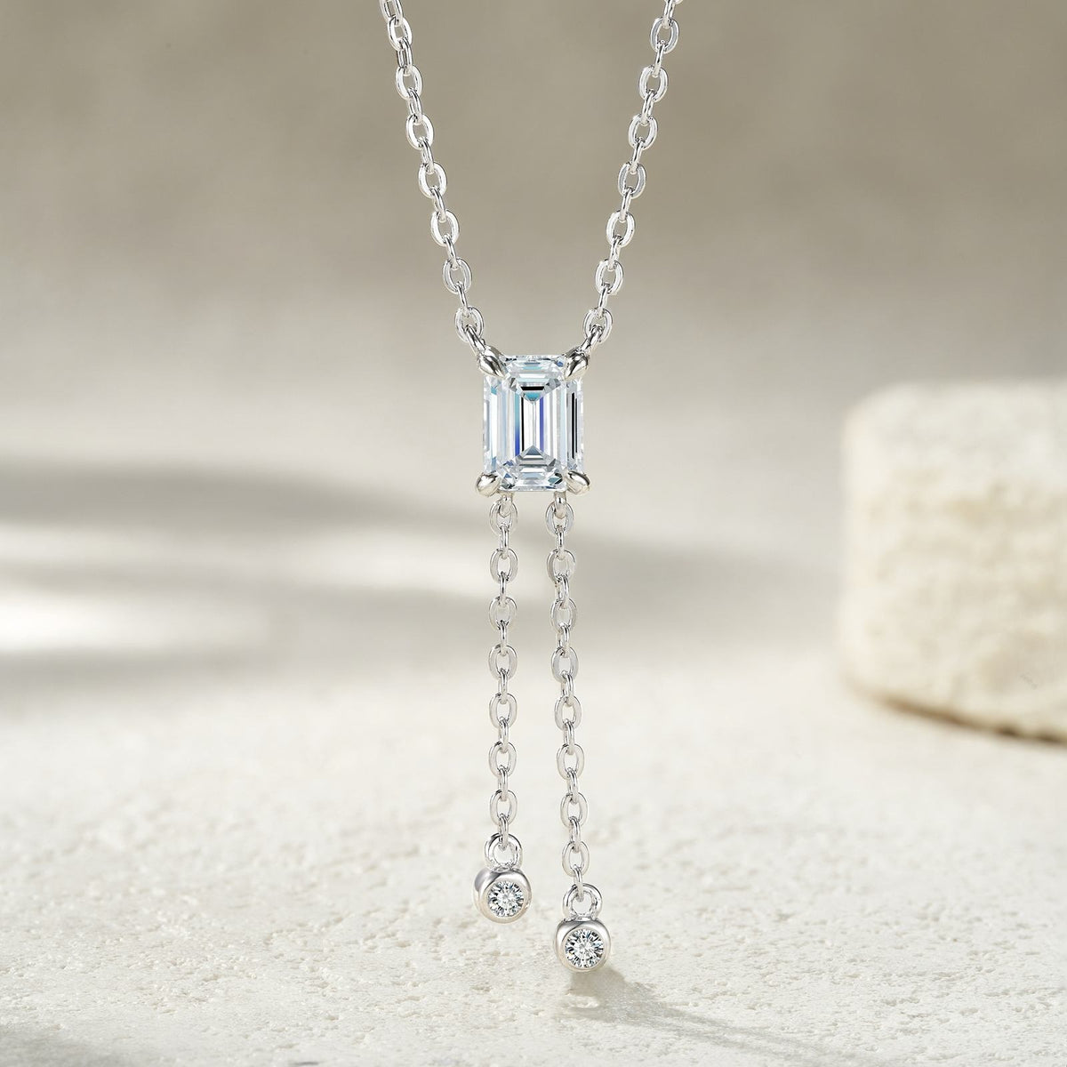 drop necklace, moissanite pendant, pendant necklace, gold pendant necklace, silver pendant necklace, diamond pendant, custom moissanite pendant, gold necklace, gold necklace women, white gold necklace, 14k gold necklace, valentines gift for her, birthday gift for her