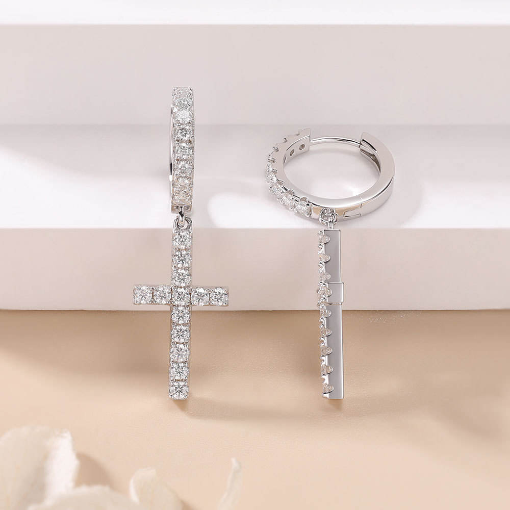 earrings, huggie earrings, cross earrings, diamond earrings, gold earrings, hoop earrings, gold huggie earrings, drop earrings, diamond drop earrings, gold drop earrings, silver drop earrings, lab grown diamond earrings, real diamond earrings, lab created diamond earrings, valentines gift for her, birthday gift for her