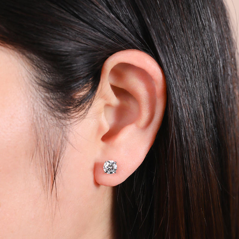 studs, diamond earrings, gold earrings, earrings for women, stud earrings, diamond stud earrings, van cleef earrings, dior earrings, moissanite earrings, silver earrings, sterling silver earrings, silver earrings for women, gift for her, valentines gift for her, birthday gift for her, solitaire studs, moiss