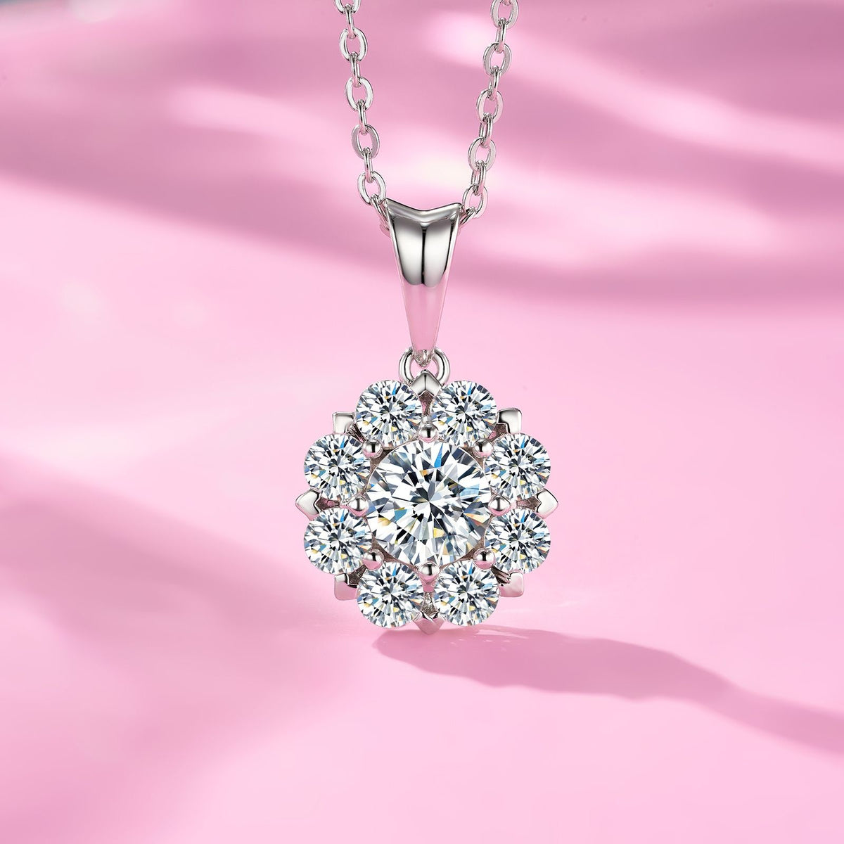moissanite pendant, pendant necklace, gold pendant necklace, silver pendant necklace, diamond pendant, custom moissanite pendant, gold necklace, gold necklace women, white gold necklace, 14k gold necklace, valentines gift for her, birthday gift for her