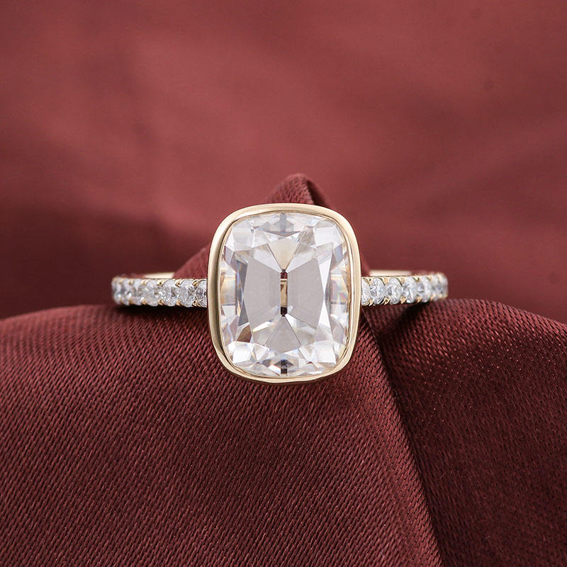 solitaire rings, gold rings, cushion cut engagement ring, gold rings for women, 14k gold rings, white gold rings, lab grown diamond rings, diamond rings for women, diamond rings, valentines gift for her, birthday gift for her, moissanite rings