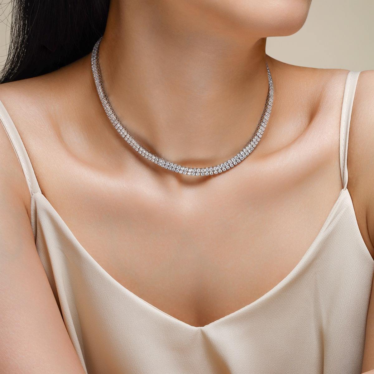 tennis necklace, diamond tennis necklace, tennis necklace diamond, lab grown tennis necklace, tennis necklace womens, lab grown diamond tennis necklace, moissanite tennis necklace, lab diamond tennis necklace, old necklace, gold necklace women, white gold necklace, 14k gold necklace, valentines gift for her, birthday gift for her