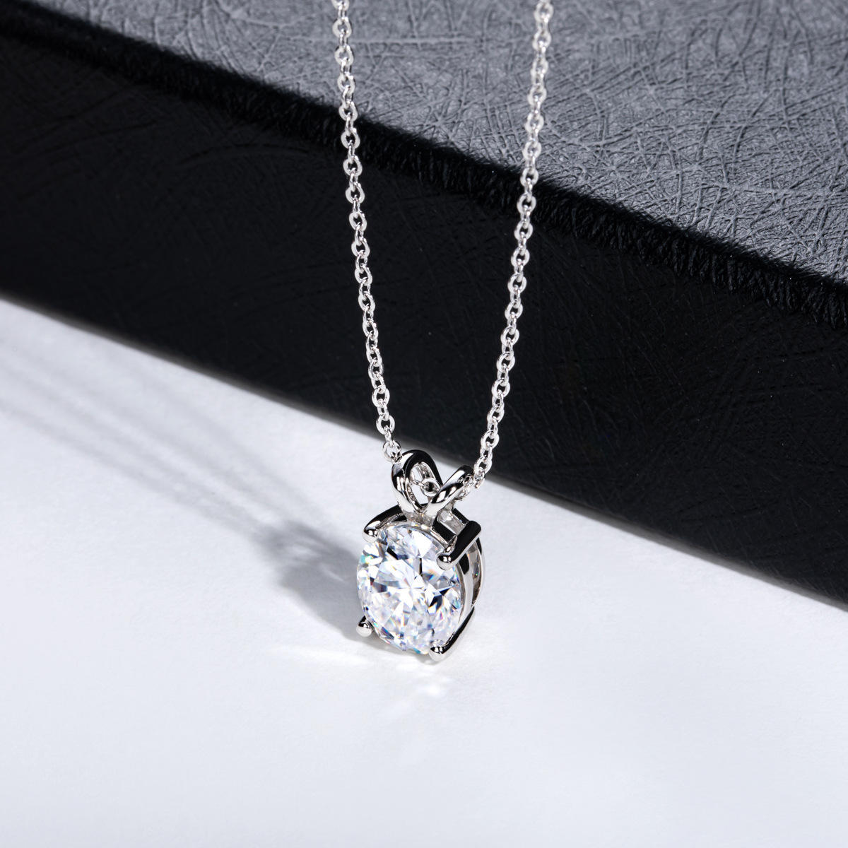 oval cut moissanite pendant, solitaire pendant necklace, gold pendant necklace, silver pendant necklace, diamond pendant, custom moissanite pendant, gold necklace, gold necklace women, white gold necklace, 14k gold necklace, valentines gift for her, birthday gift for her, 925 silver necklace