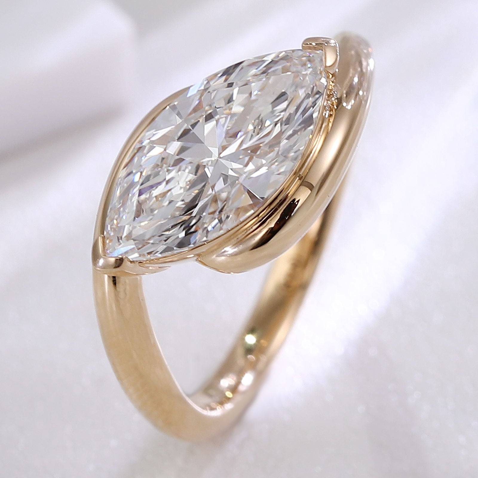 solitaire rings, gold rings, marquise cut engagement ring, gold rings for women, 14k gold rings, white gold rings, lab grown diamond rings, diamond rings for women, diamond rings, valentines gift for her, birthday gift for her, moissanite rings