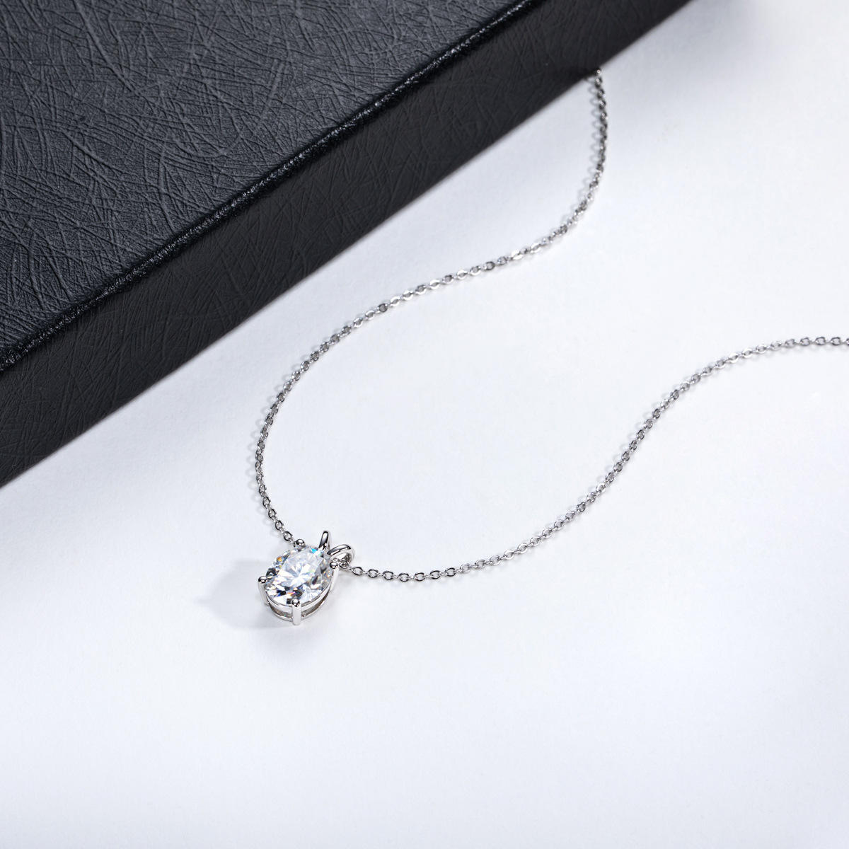 oval cut moissanite pendant, solitaire pendant necklace, gold pendant necklace, silver pendant necklace, diamond pendant, custom moissanite pendant, gold necklace, gold necklace women, white gold necklace, 14k gold necklace, valentines gift for her, birthday gift for her, 925 silver necklace