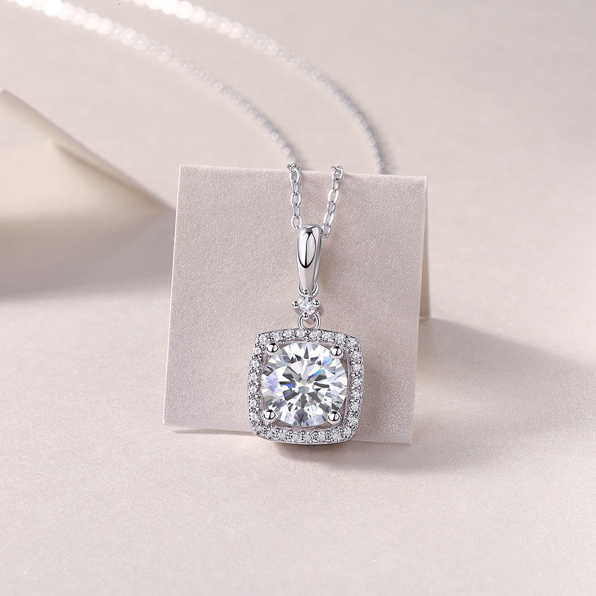 moissanite pendant, pendant necklace, gold pendant necklace, silver pendant necklace, diamond pendant, custom moissanite pendant, gold necklace, gold necklace women, white gold necklace, 14k gold necklace, valentines gift for her, birthday gift for her