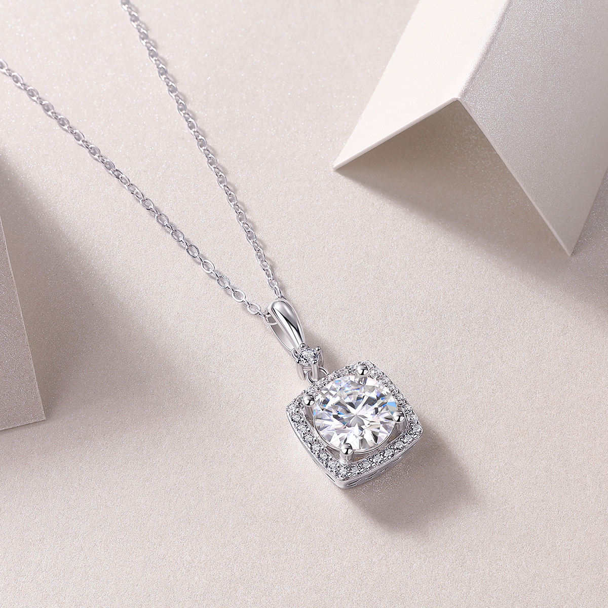 moissanite pendant, pendant necklace, gold pendant necklace, silver pendant necklace, diamond pendant, custom moissanite pendant, gold necklace, gold necklace women, white gold necklace, 14k gold necklace, valentines gift for her, birthday gift for her