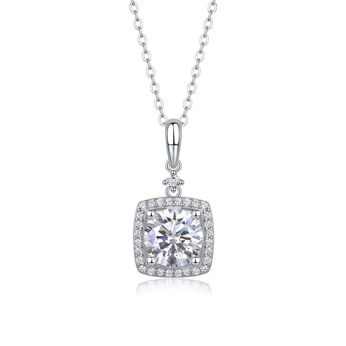 moissanite pendant, pendant necklace, gold pendant necklace, silver pendant necklace, diamond pendant, custom moissanite pendant, gold necklace, gold necklace women, white gold necklace, 14k gold necklace, valentines gift for her, birthday gift for her