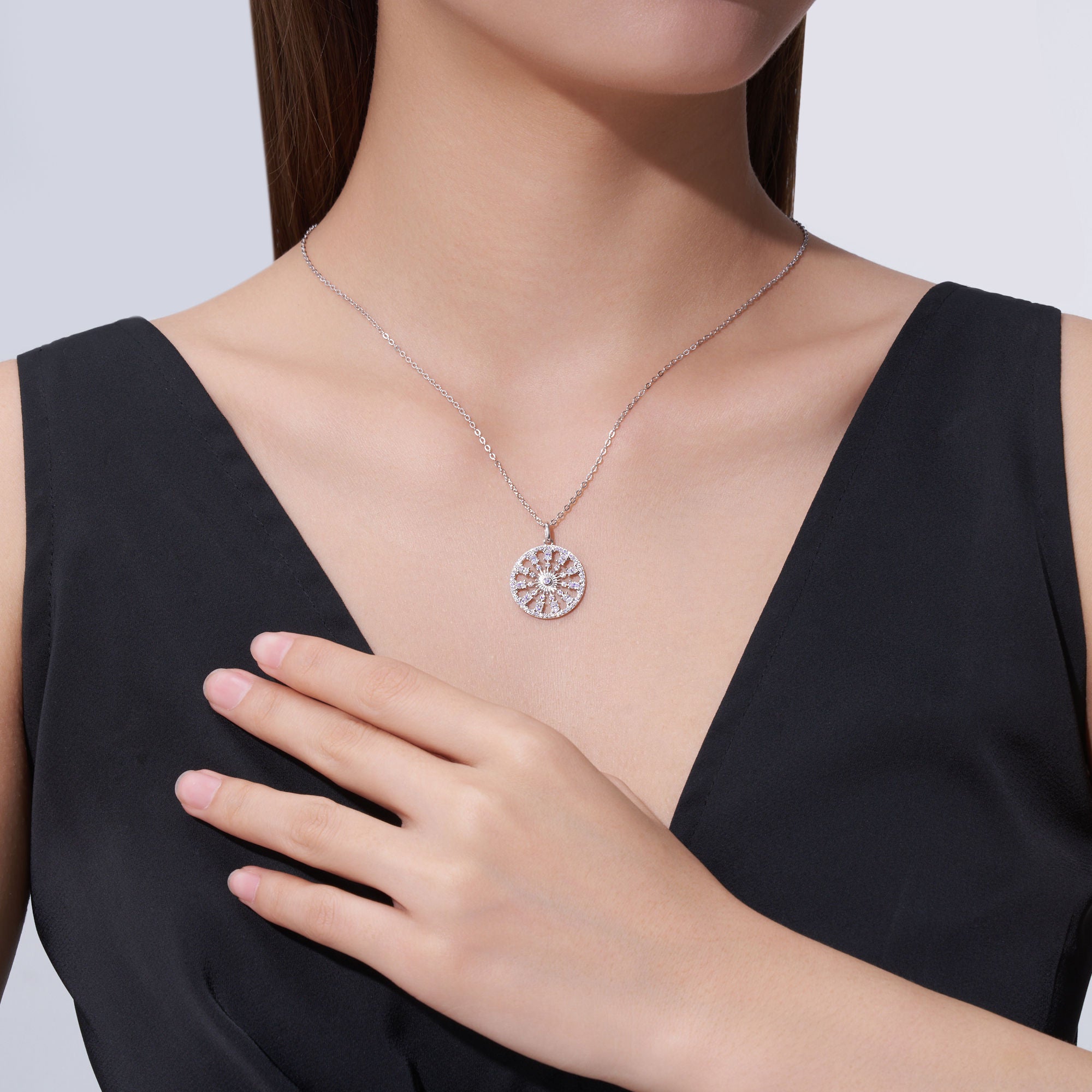 moissanite pendant, pendant necklace, gold pendant necklace, silver pendant necklace, diamond pendant, custom moissanite pendant, gold necklace, gold necklace women, white gold necklace, 14k gold necklace, valentines gift for her, birthday gift for her