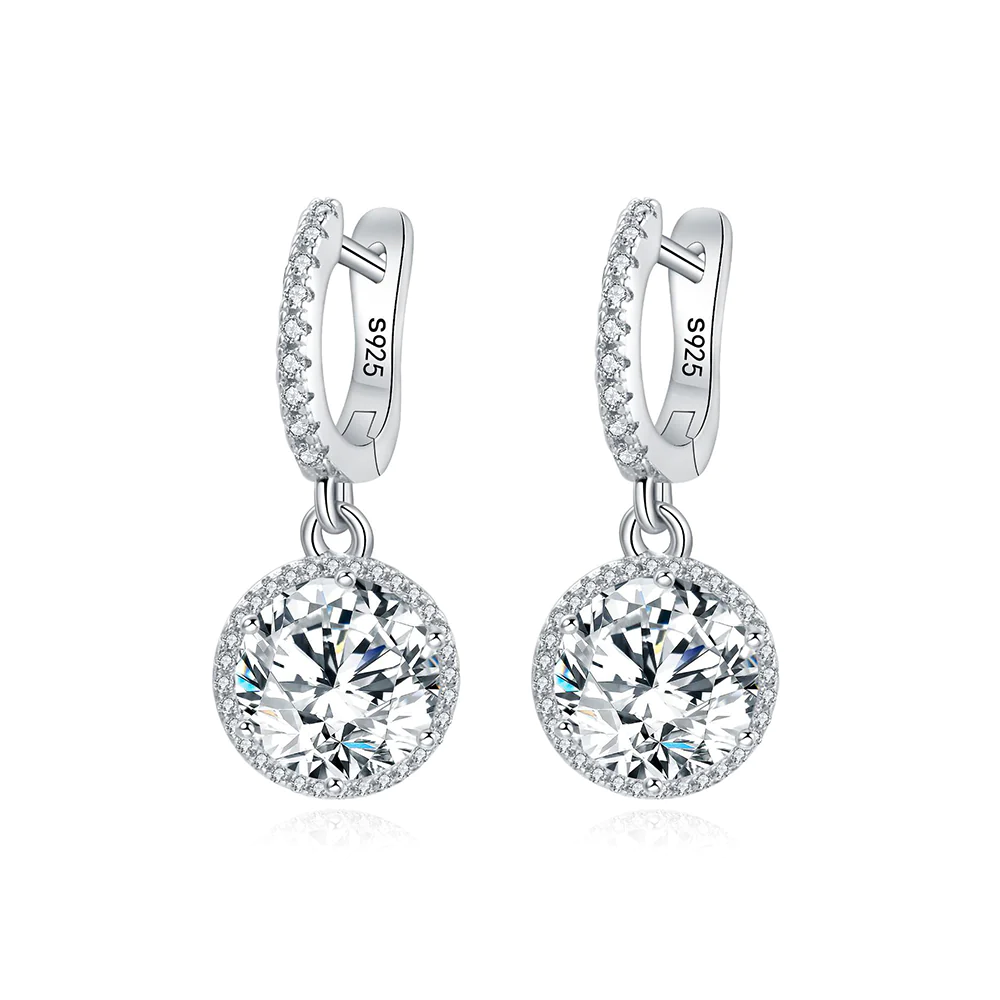 moissanite drop earrings, luxury earrings, dangle earrings, gold dangle earrings, silver dangle earrings, valentines gift for her, party wear earrings, stud earring, diamond stud earring