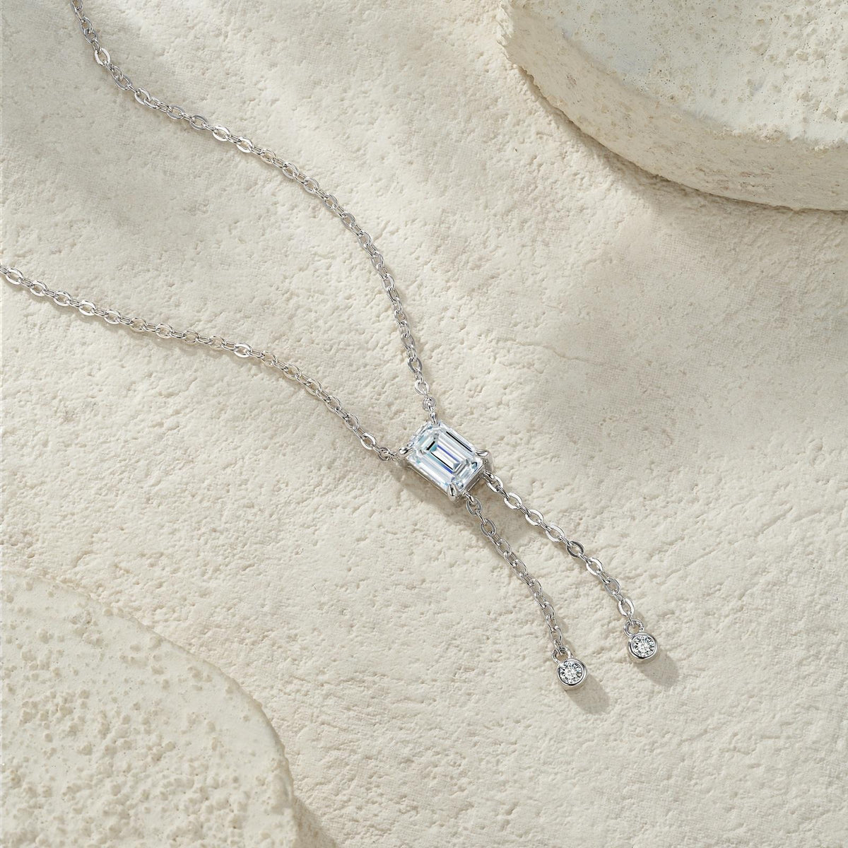 drop necklace, moissanite pendant, pendant necklace, gold pendant necklace, silver pendant necklace, diamond pendant, custom moissanite pendant, gold necklace, gold necklace women, white gold necklace, 14k gold necklace, valentines gift for her, birthday gift for her