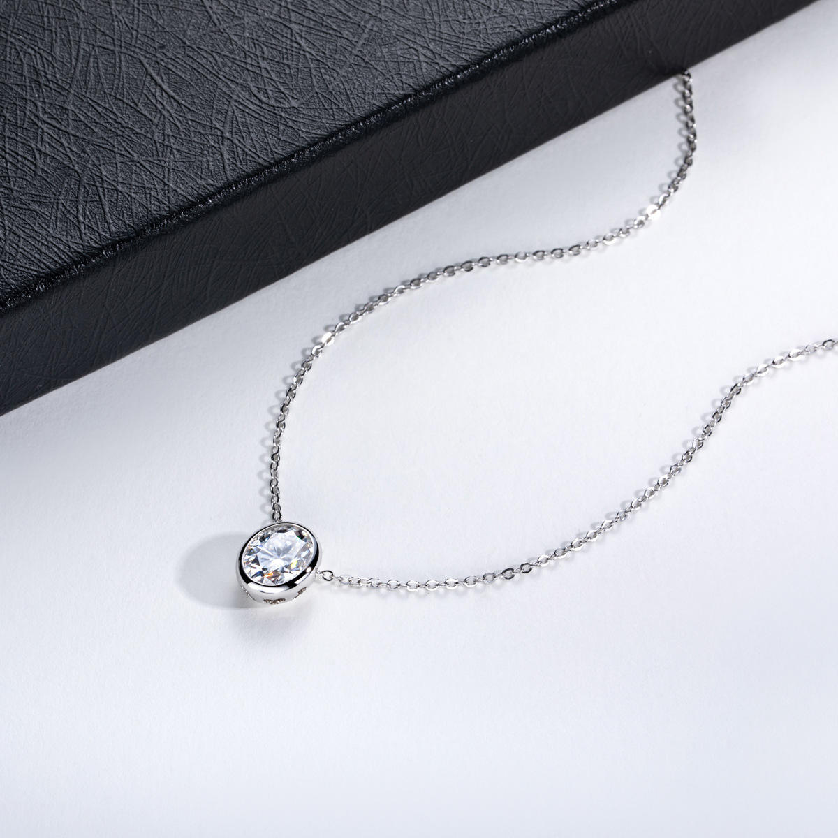 moissanite pendant, pendant necklace, gold pendant necklace, silver pendant necklace, diamond pendant, custom moissanite pendant, gold necklace, gold necklace women, white gold necklace, 14k gold necklace, valentines gift for her, birthday gift for her