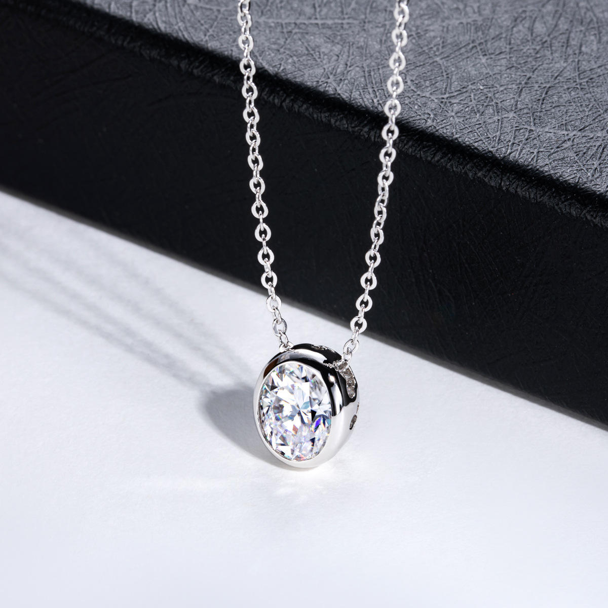 moissanite pendant, pendant necklace, gold pendant necklace, silver pendant necklace, diamond pendant, custom moissanite pendant, gold necklace, gold necklace women, white gold necklace, 14k gold necklace, valentines gift for her, birthday gift for her