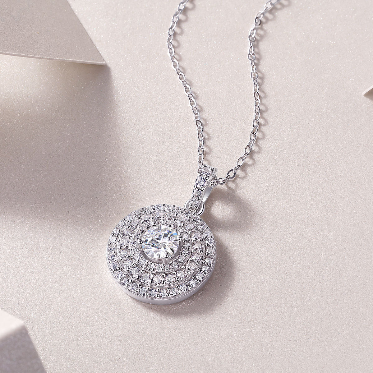 round cut moissanite pendant, solitaire pendant necklace, gold pendant necklace, silver pendant necklace, diamond pendant, custom moissanite pendant, gold necklace, gold necklace women, white gold necklace, 14k gold necklace, valentines gift for her, birthday gift for her, 925 silver necklace