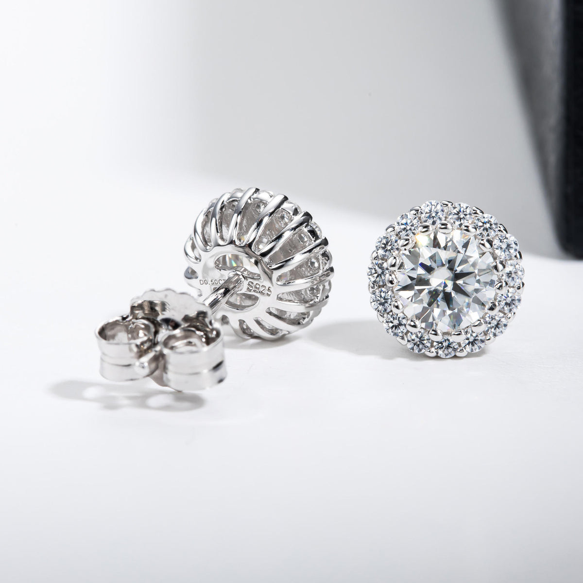 studs, diamond earrings, gold earrings, earrings for women, stud earrings, diamond stud earrings, van cleef earrings, dior earrings, moissanite earrings, silver earrings, sterling silver earrings, silver earrings for women, gift for her, valentines gift for her, birthday gift for her, solitaire studs, moiss