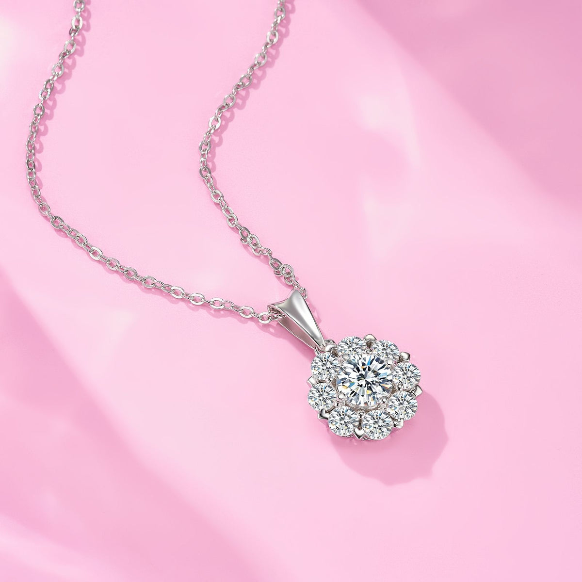 moissanite pendant, pendant necklace, gold pendant necklace, silver pendant necklace, diamond pendant, custom moissanite pendant, gold necklace, gold necklace women, white gold necklace, 14k gold necklace, valentines gift for her, birthday gift for her