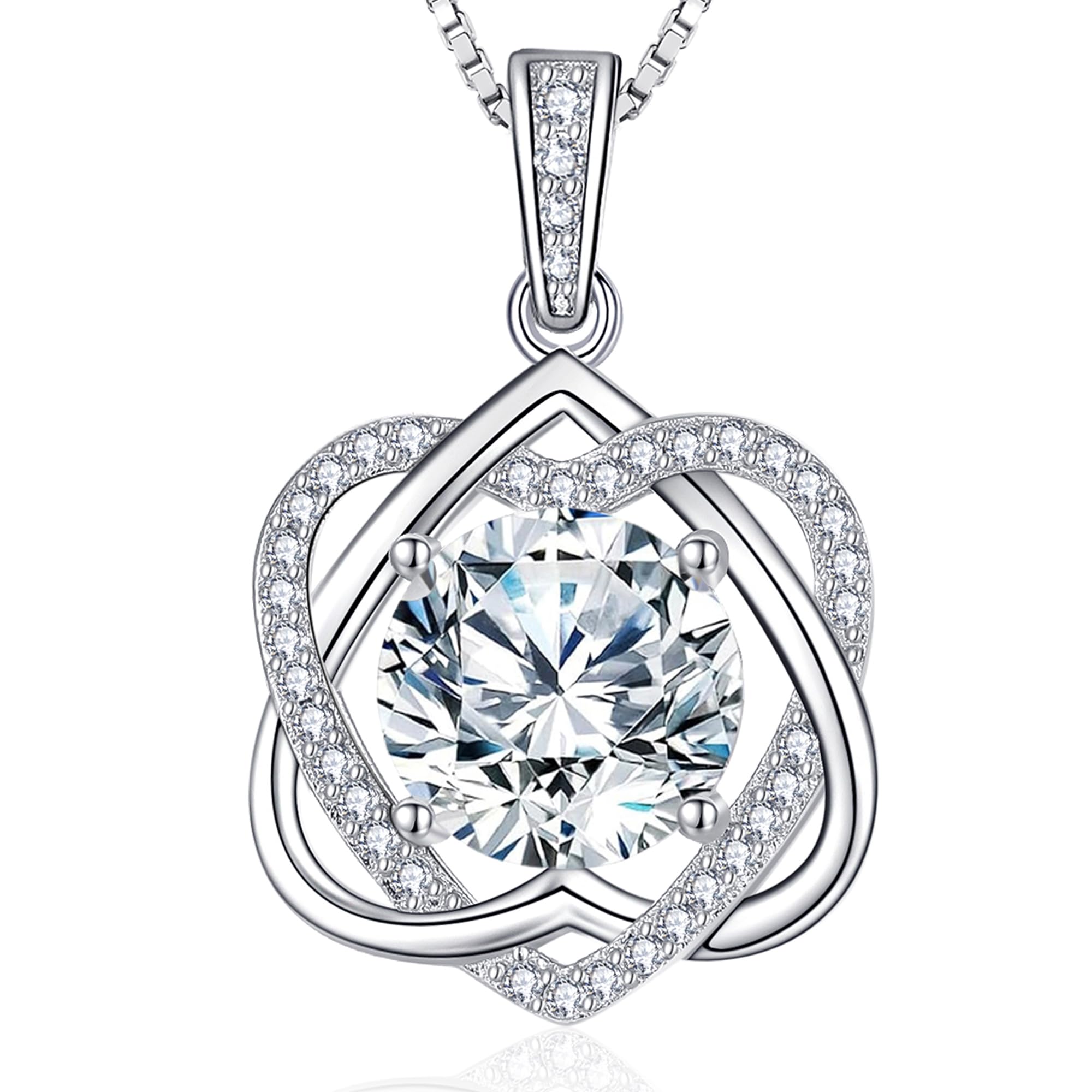 heart pendant necklace, moissanite heart necklace, love pendant necklace, white gold plated necklace, gift for girlfriend, anniversary gift jewelry, luxury silver jewelry, valentine gift, elegant pendant necklace