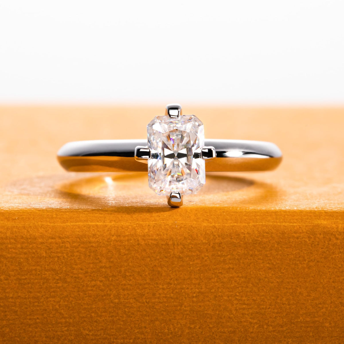 solitaire rings, gold rings, radiant cut engagement ring, gold rings for women, 14k gold rings, white gold rings, lab grown diamond rings, diamond rings for women, diamond rings, valentines gift for her, birthday gift for her, moissanite rings