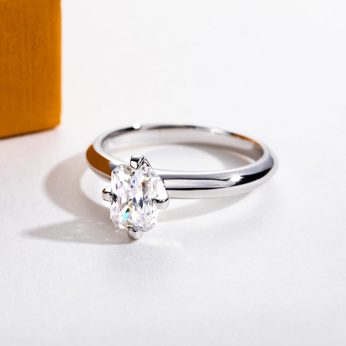 solitaire rings, gold rings, radiant cut engagement ring, gold rings for women, 14k gold rings, white gold rings, lab grown diamond rings, diamond rings for women, diamond rings, valentines gift for her, birthday gift for her, moissanite rings
