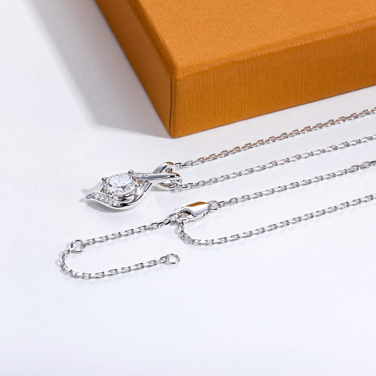 Oval moissanite pendant necklace, infinity pendant necklace women, silver necklace USA, white gold plated jewelry, moissanite jewelry USA, elegant pendant for women, minimalist luxury necklace, gift for her jewelry