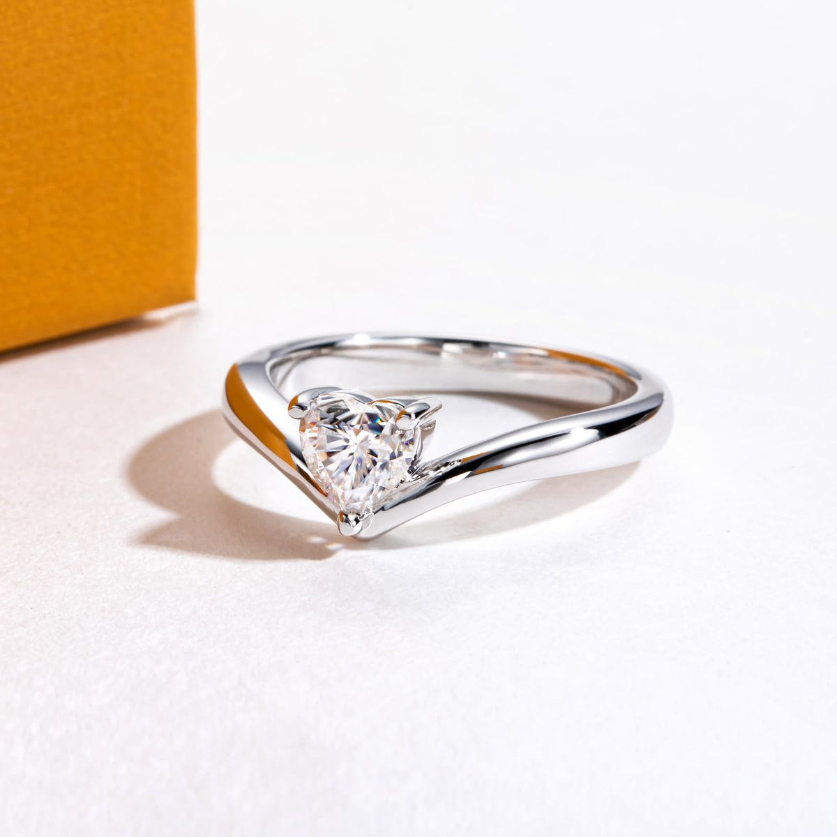 solitaire rings, gold rings, heart cut engagement ring, gold rings for women, 14k gold rings, white gold rings, lab grown diamond rings, diamond rings for women, diamond rings, valentines gift for her, birthday gift for her, moissanite rings