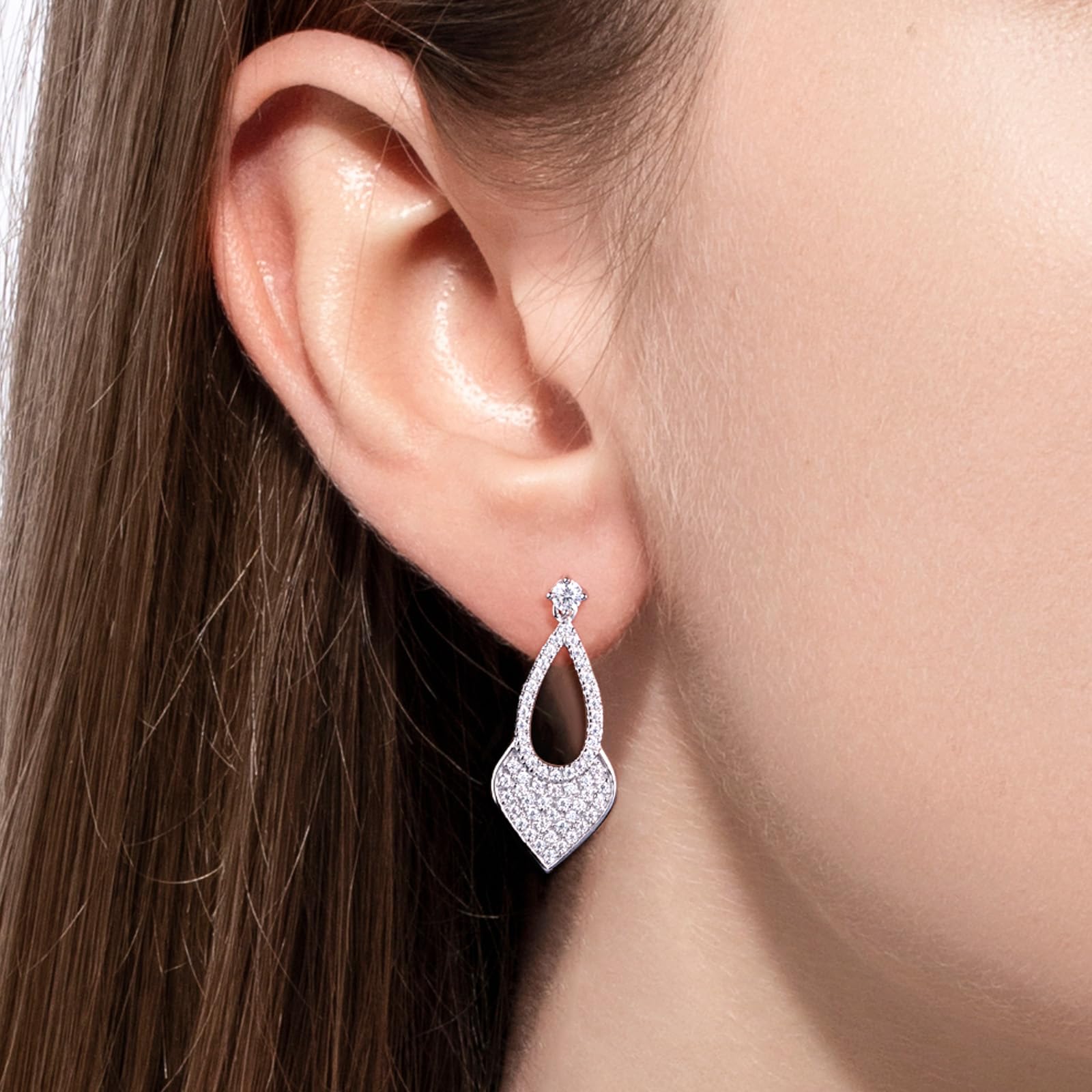 dangle earrings, gold dangle earrings, silver dangle earrings, drop earrings, diamond drop earrings, gold drop earrings, silver drop earrings, diamond earrings, diamond earrings for women, lab grown diamond earrings, gold earrings, valentines gift for her, birthday gift for her, anniversary gift for her