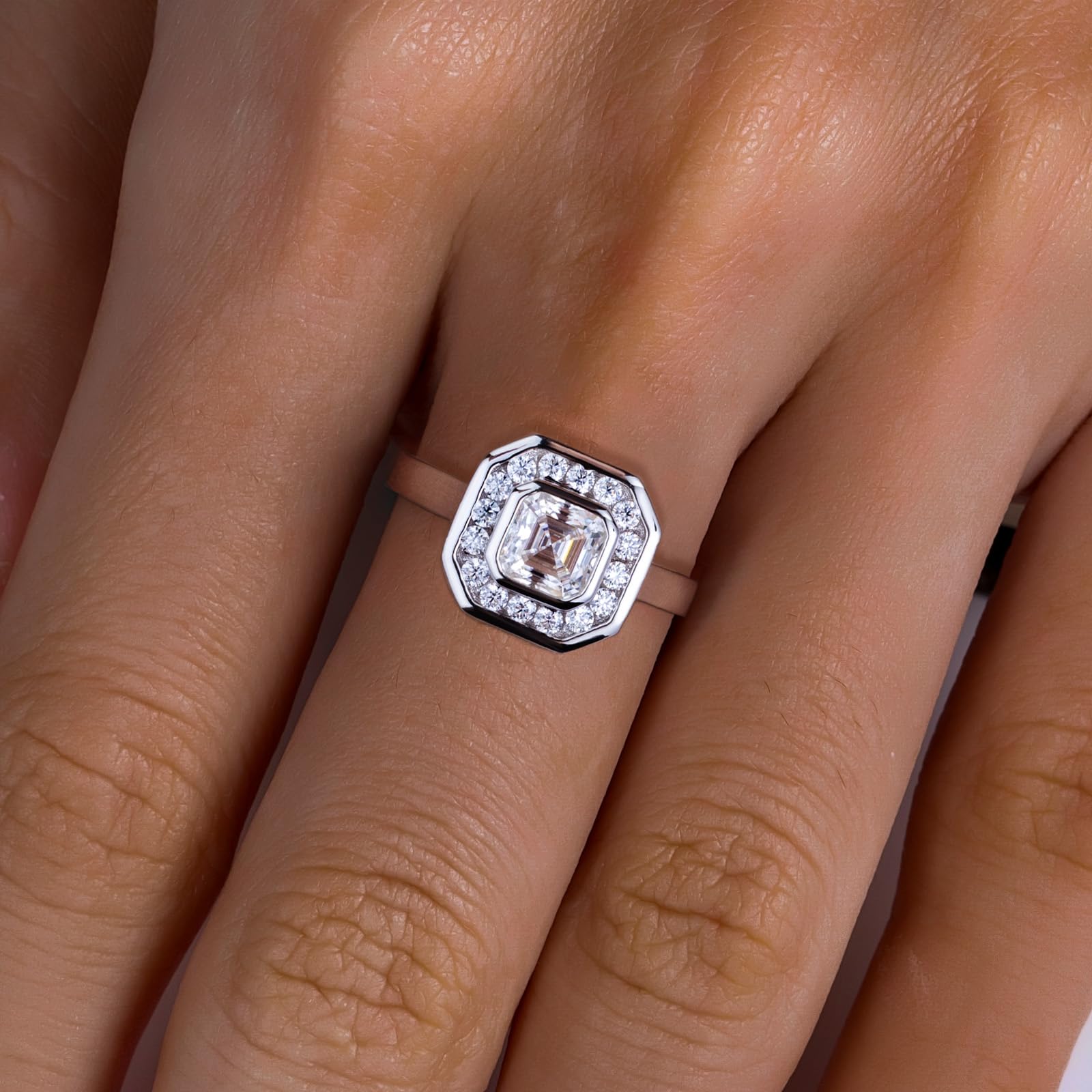 asscher cut diamond ring, solitaire rings, halo rings, gold rings, emerald cut engagement ring, gold rings for women, 14k gold rings, white gold rings, lab grown diamond rings, diamond rings for women, diamond rings, valentines gift for her, birthday gift for her, moissanite rings, 925 silver rings