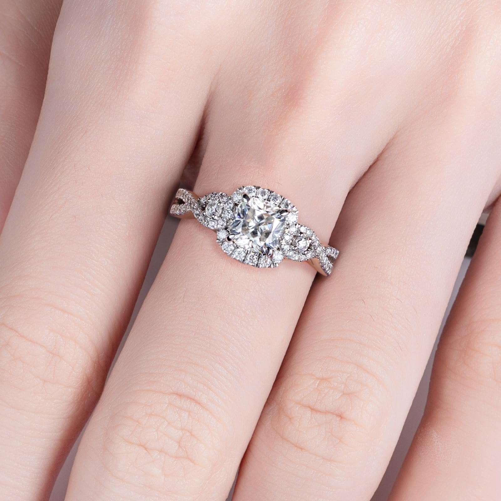 cushion cut diamond ring, unique engagement ring, solitaire rings, halo rings, gold rings, engagement rings, engagement rings for women, moissanite engagement rings, gold rings for women, 14k gold rings, white gold rings, lab grown diamond rings, diamond rings for women, diamond rings, valentines gift for her, birthday gift for her, moissanite rings, 925 silver rings