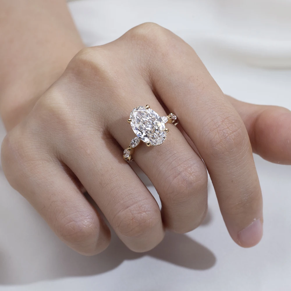 oval moissanite ring gold, oval engagement ring for women, gold plated ring USA, designer rings for women, lab grown diamond alternative, luxury bridal ring, moissanite jewelry UK, unique engagement ring