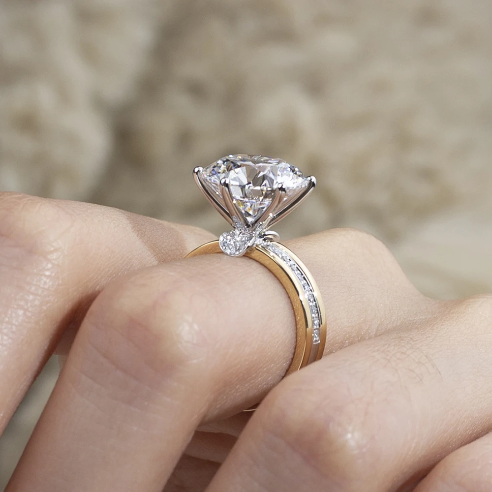 3 carat round moissanite ring, moissanite bridal set, moissanite bridal set rings, gold plated ring, round solitaire ring, round solitaire ring designs, lab grown diamond ring, 2 carat lab grown diamond ring, bridal jewelry set, moissanite rings engagement