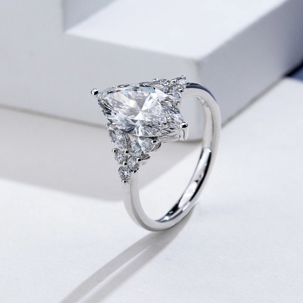 2.0 CT Marquise Cut Moissanite Custom Women's Wedding Ring