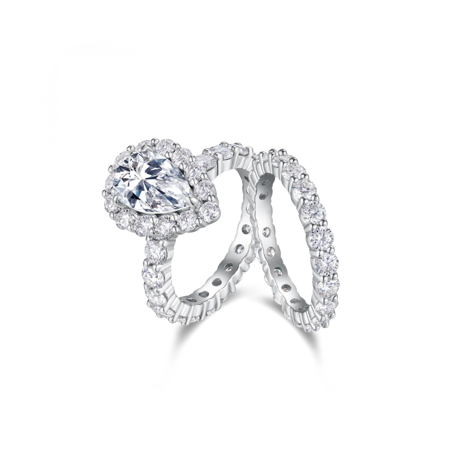 wedding ring set, ring set, bridal set, rings, promise rings, moissanite rings, lab grown diamond rings, gold wedding rings, gold rings, gold rings for women, 14k gold rings, white gold rings, silver rings, silver rings for women, valentines gift for her, birthday gift for her
